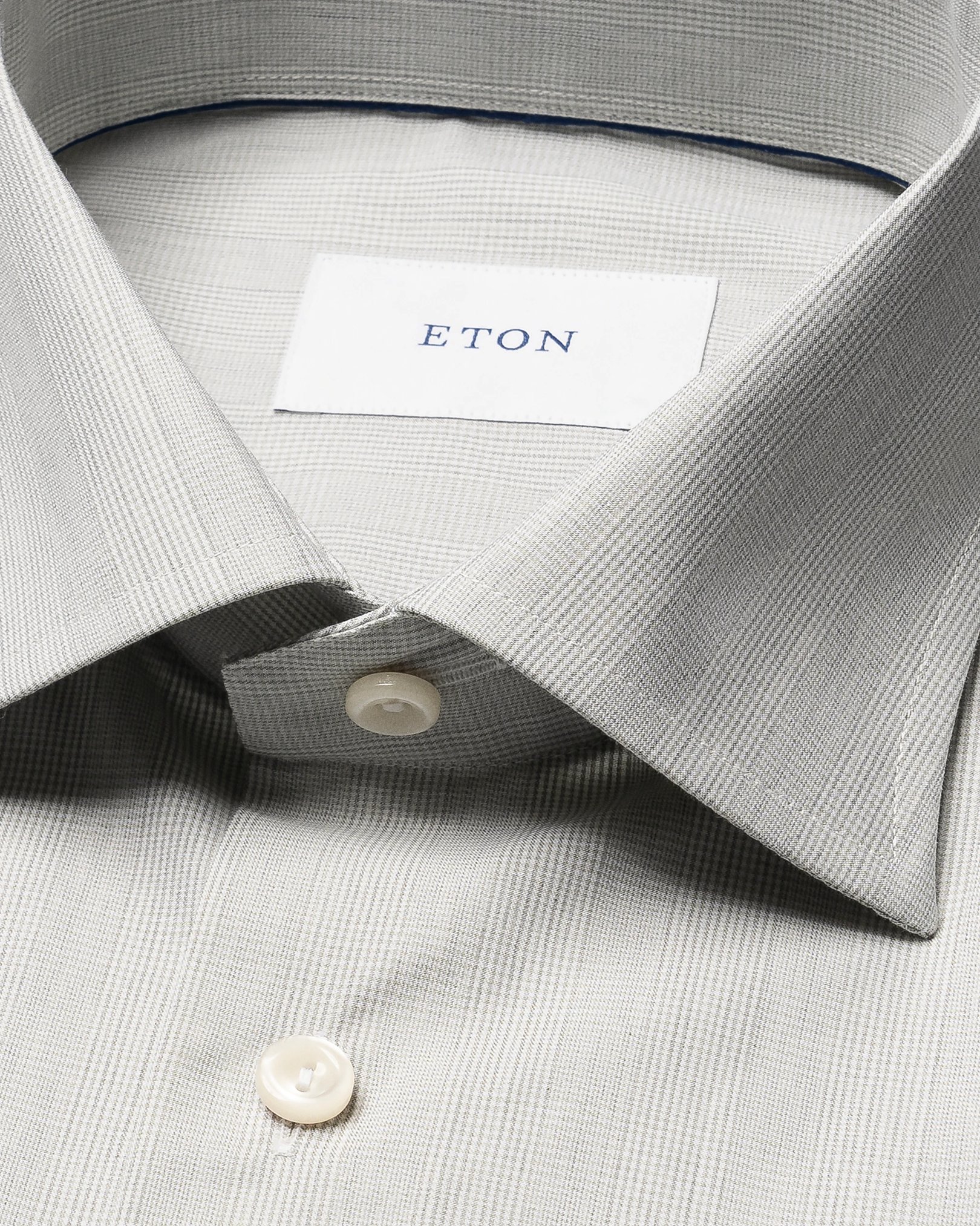 Eton - light green check shirt