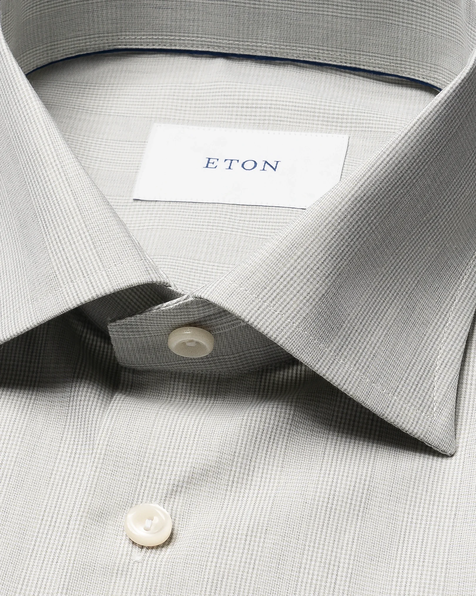 Eton - light green check shirt