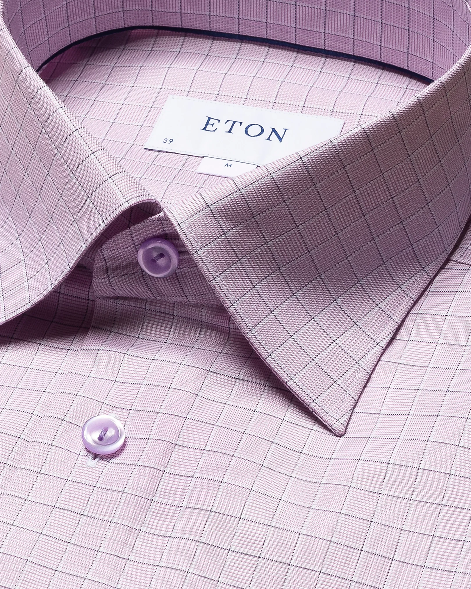 Eton - light purple twill buttonunder