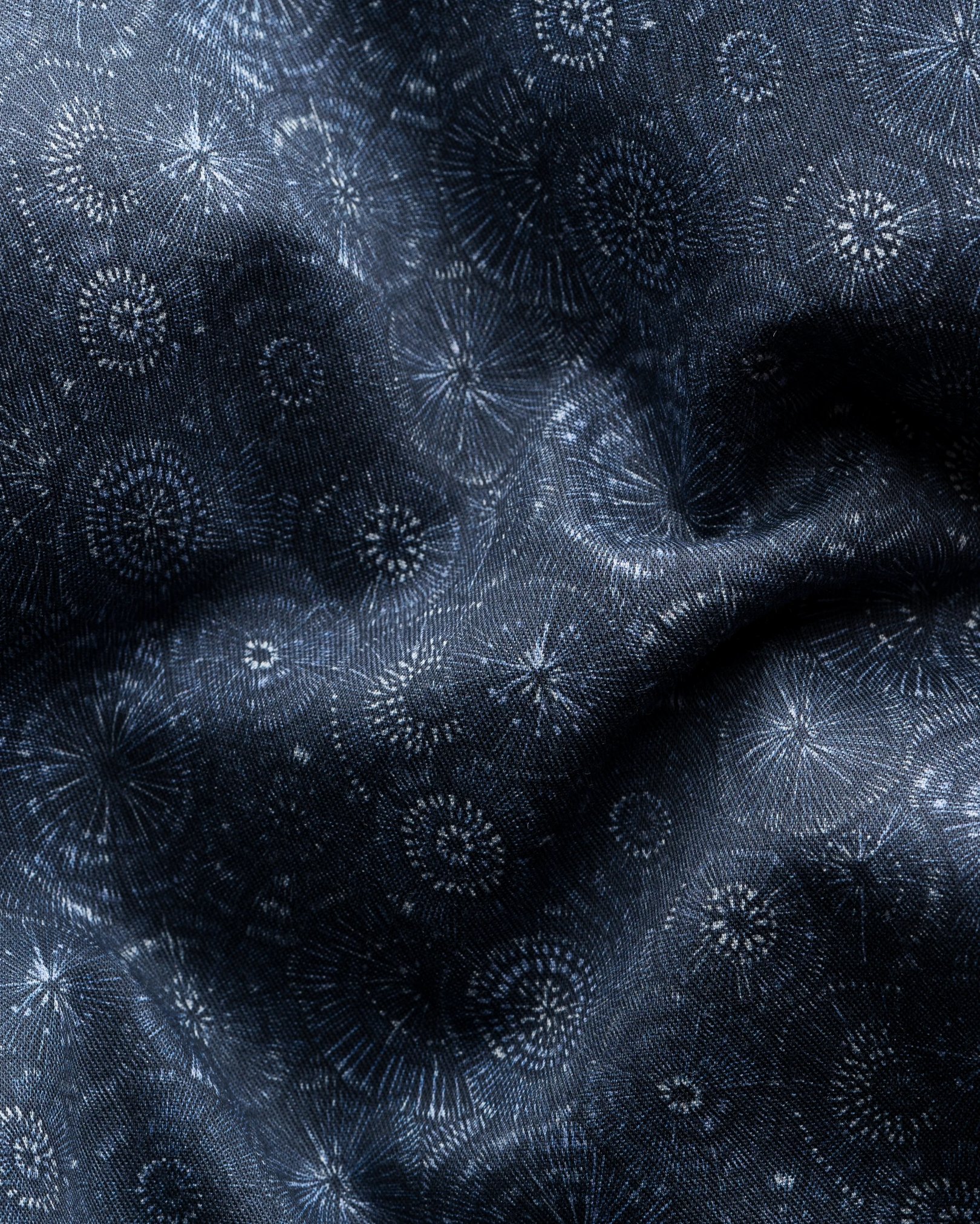 Eton - dark blue motif signature twill shirt