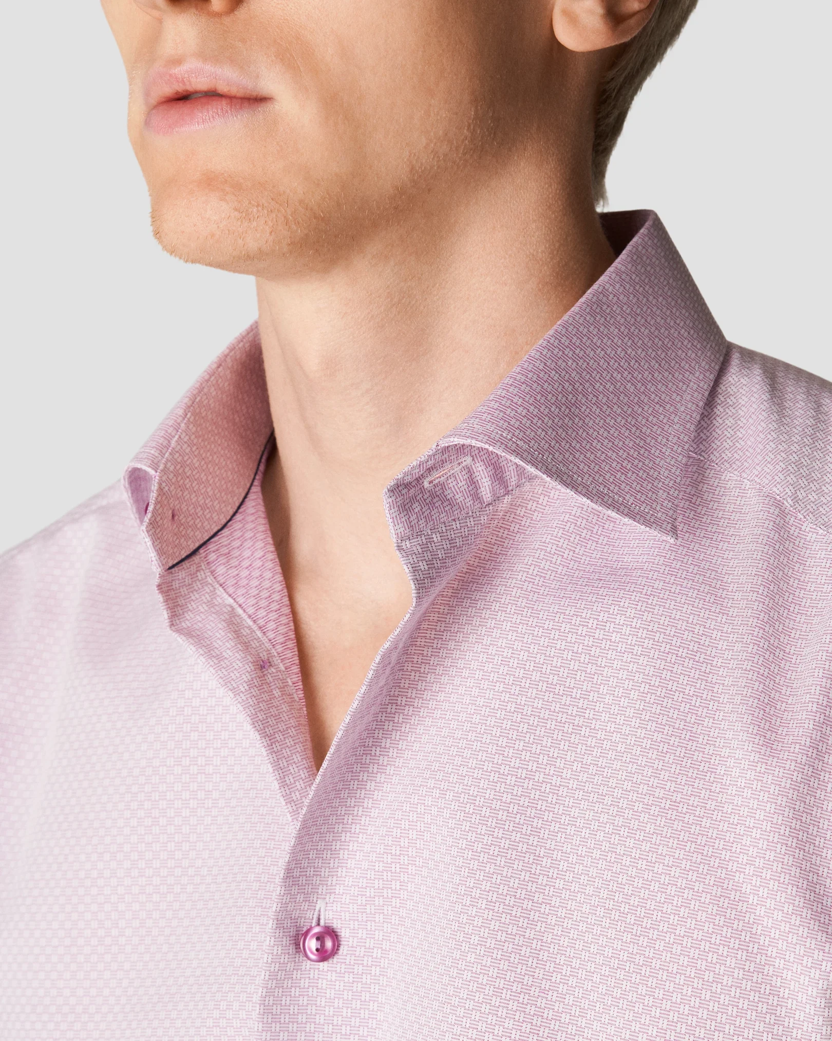 Eton - pink twill cut away single contemporary