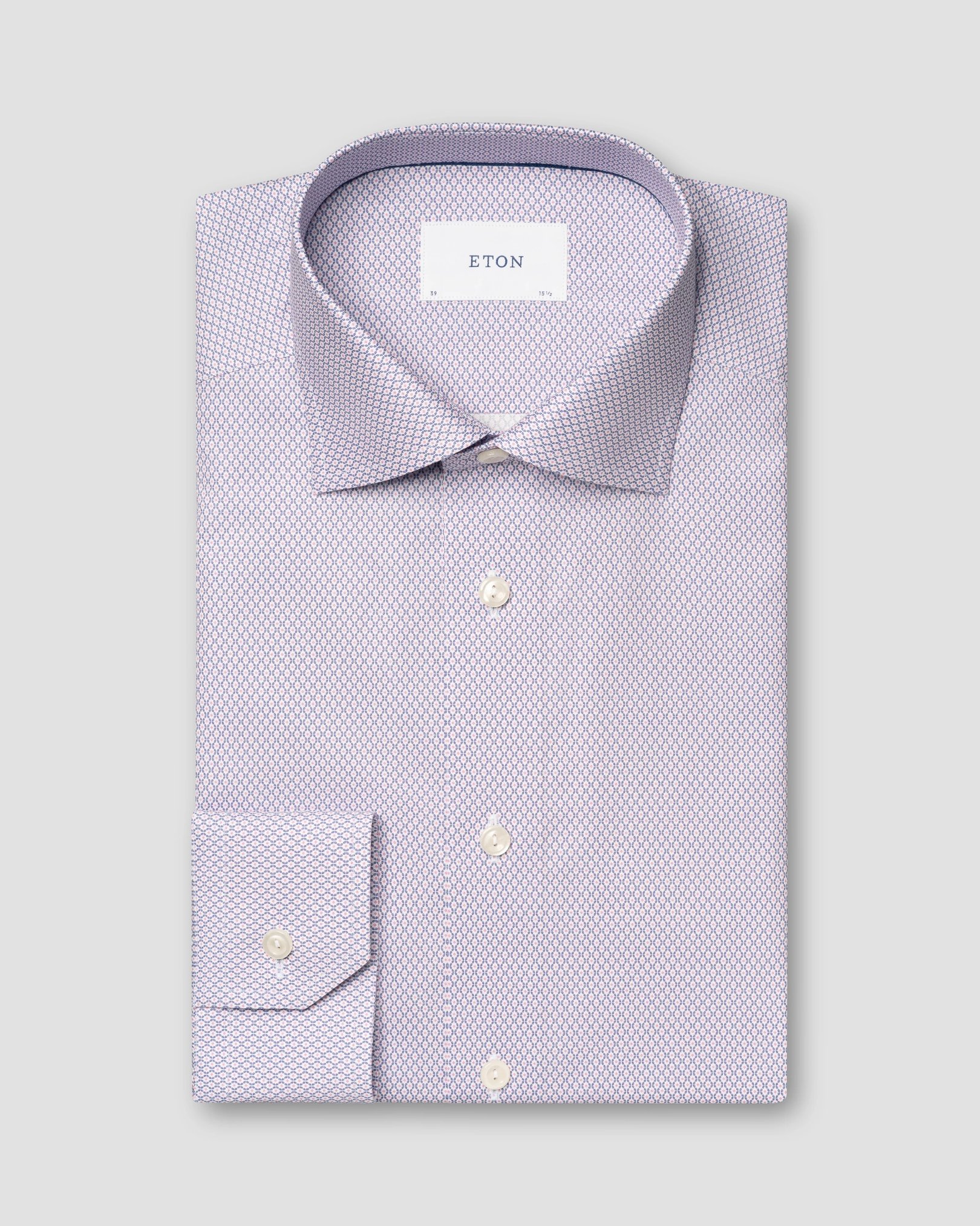 Eton - pink micro print signature twill shirt