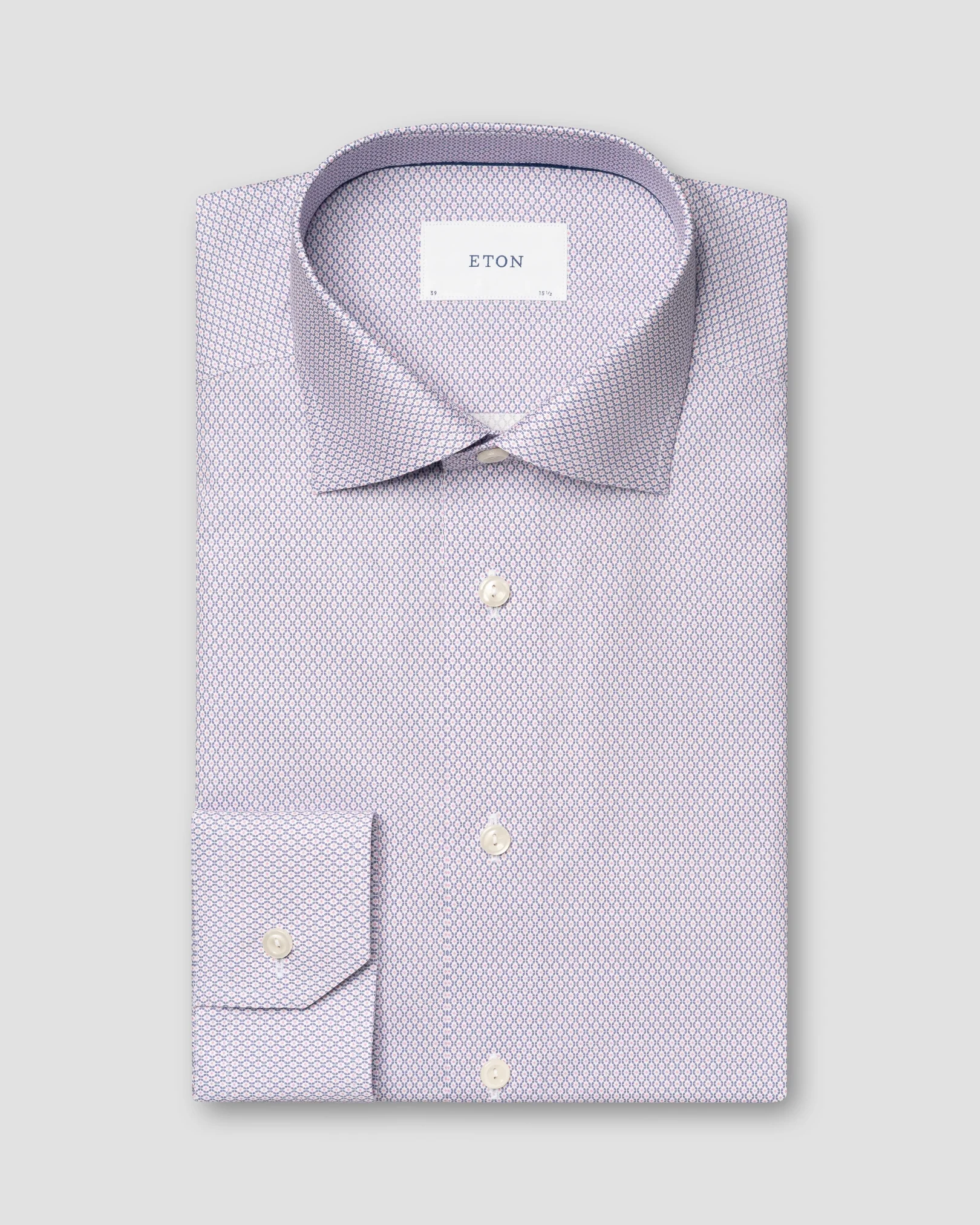 Eton - pink micro print signature twill shirt