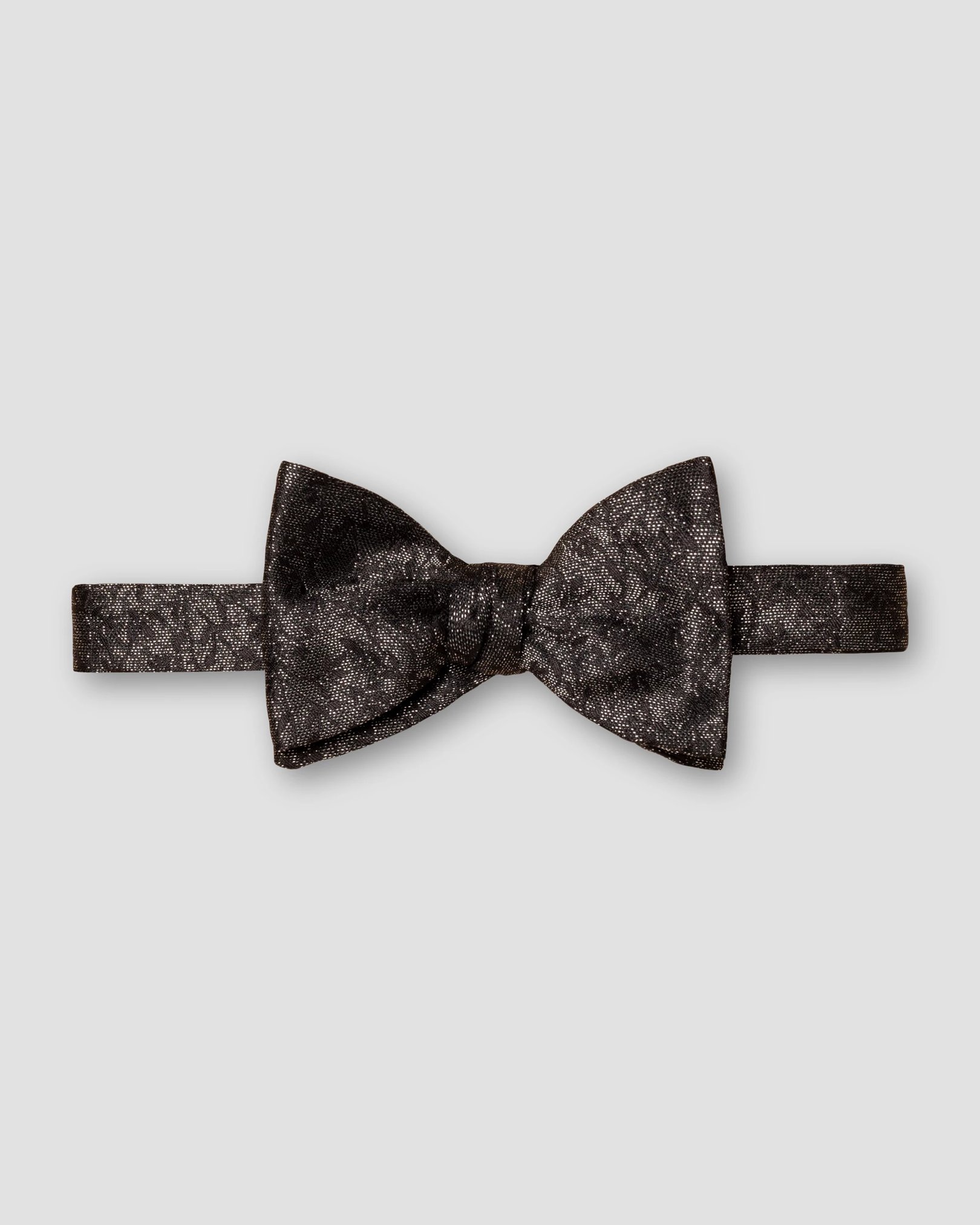 Eton - Black Floral Silk Bow Tie — Self Tied