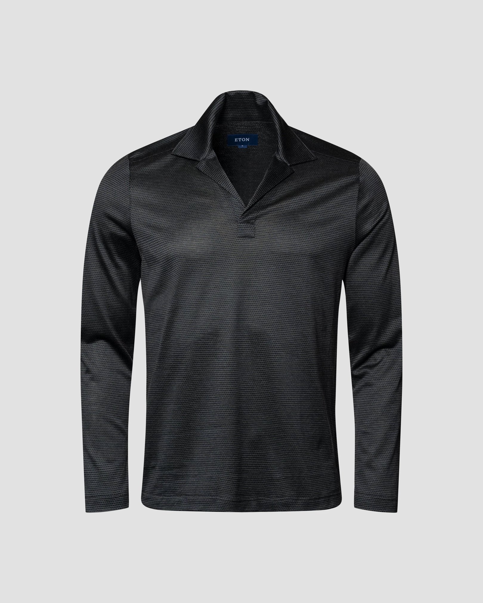 Eton - Navy Filo di Scozia Jacquard Polo Shirt
