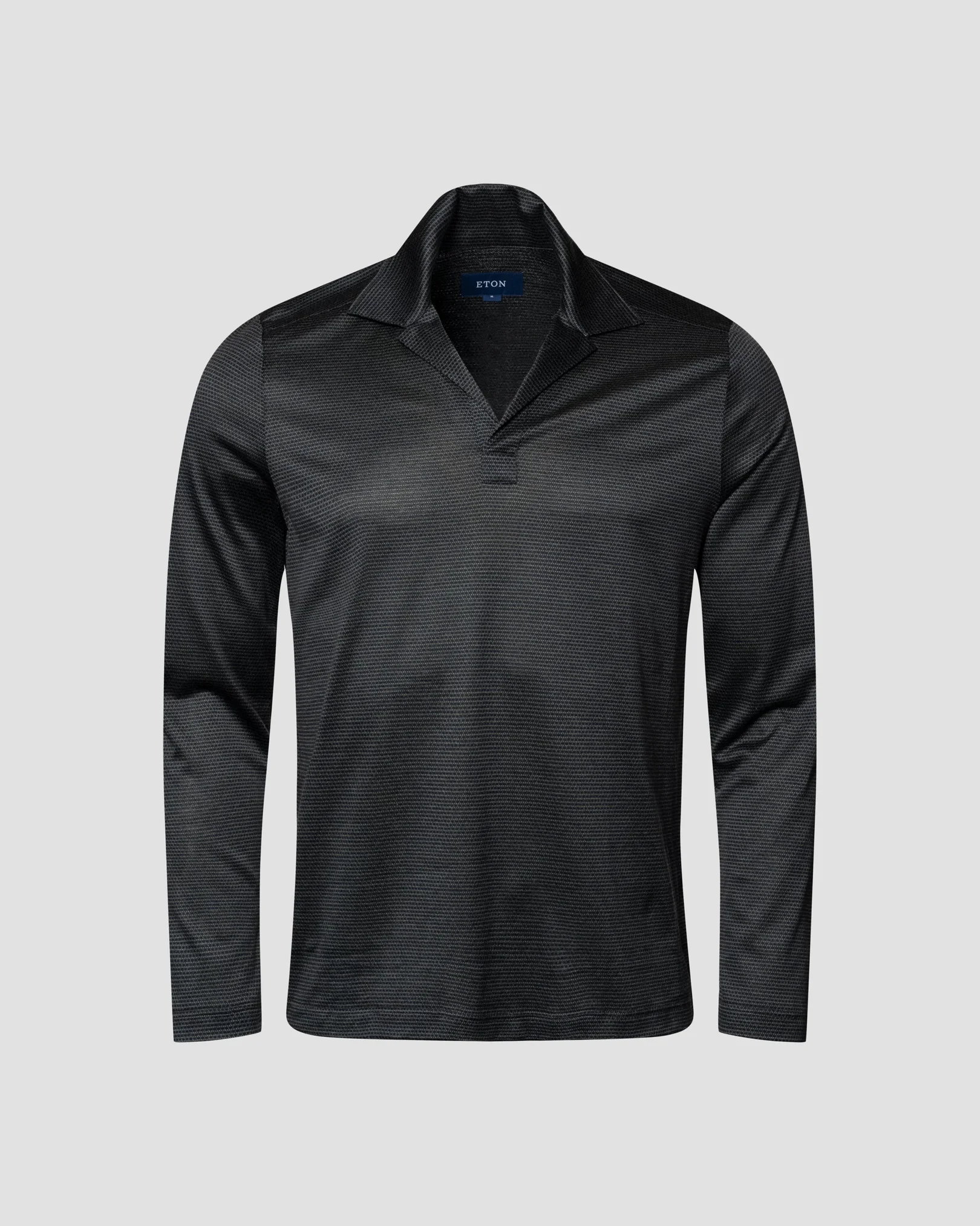 Eton - Navy Filo di Scozia Jacquard Polo Shirt