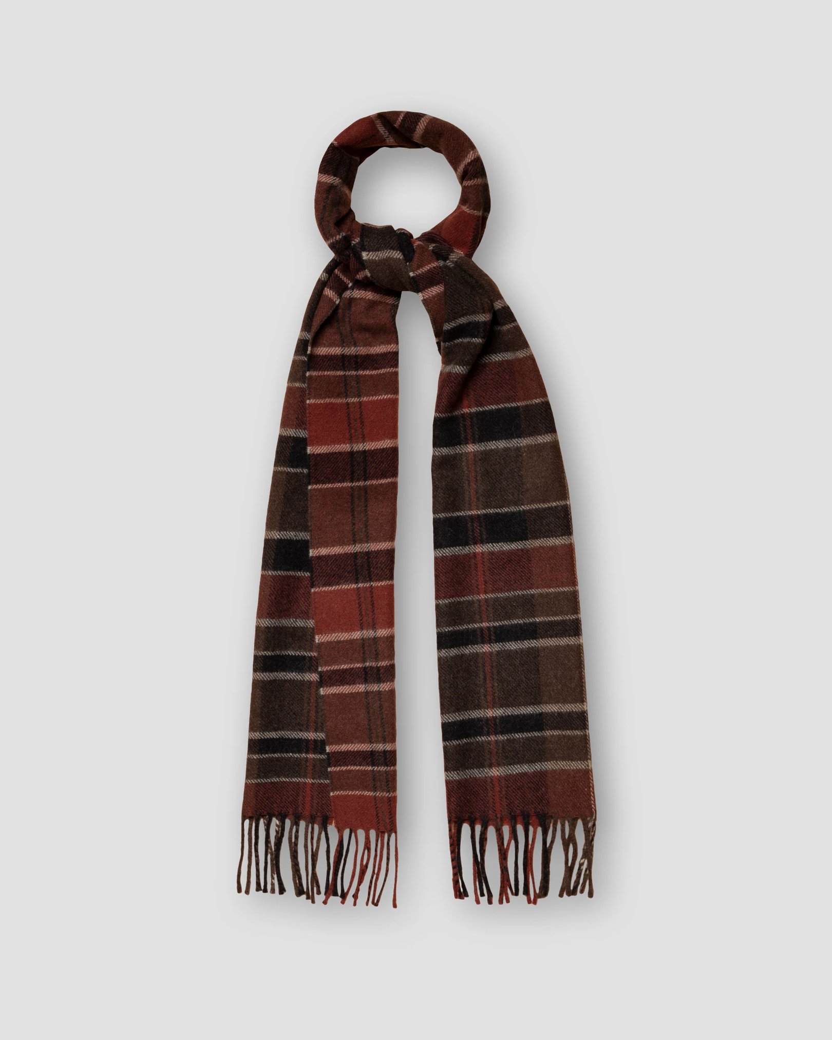 Eton - orange checked wool scarf