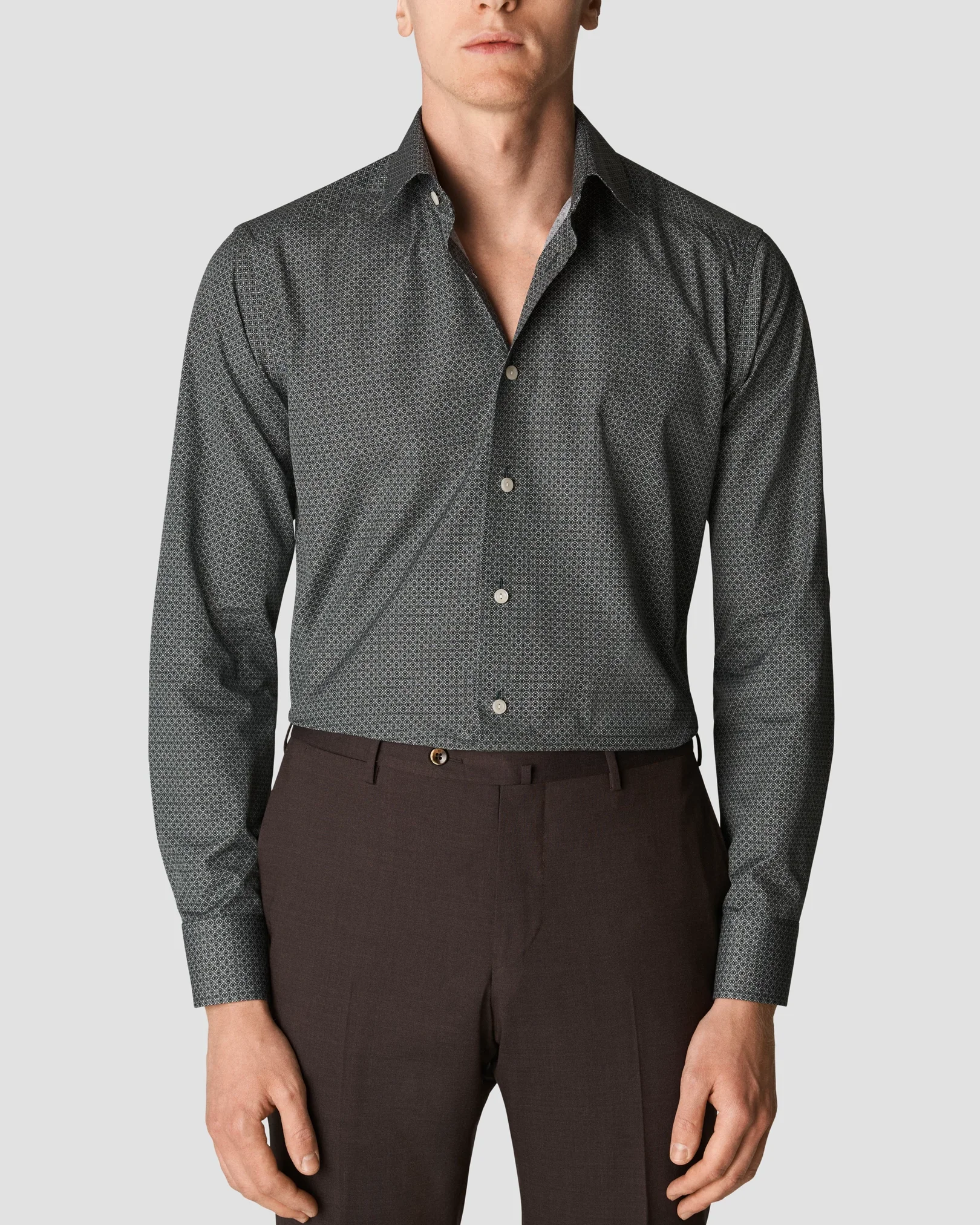 Eton - black poplin cut away single slim
