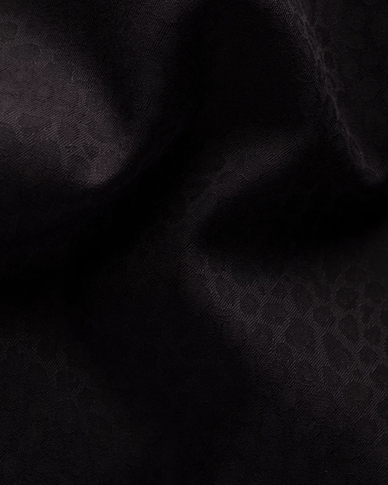 Eton - black leo jacquard shirt moderate cut away