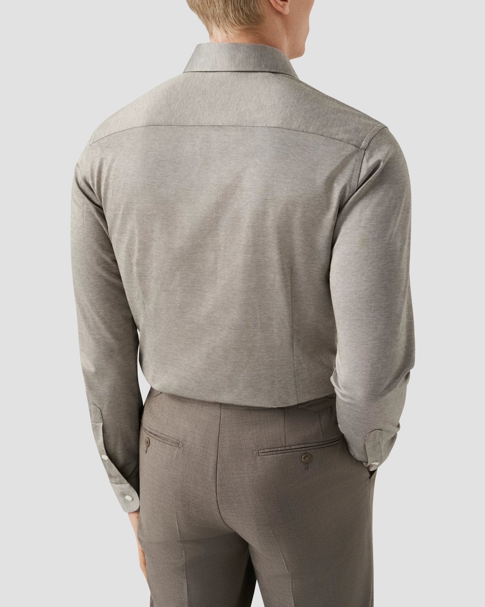 Eton - light green jersey wide spread
