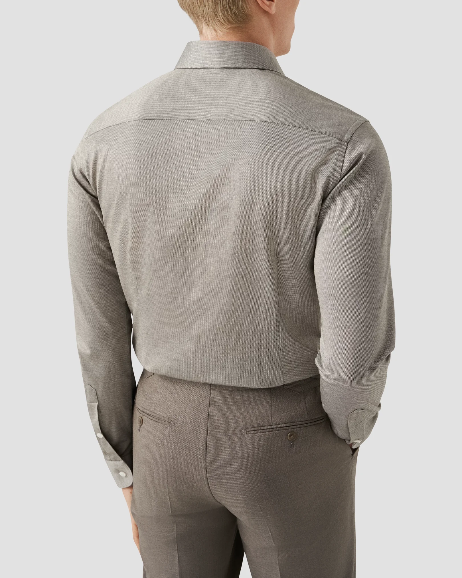 Eton - light green jersey wide spread