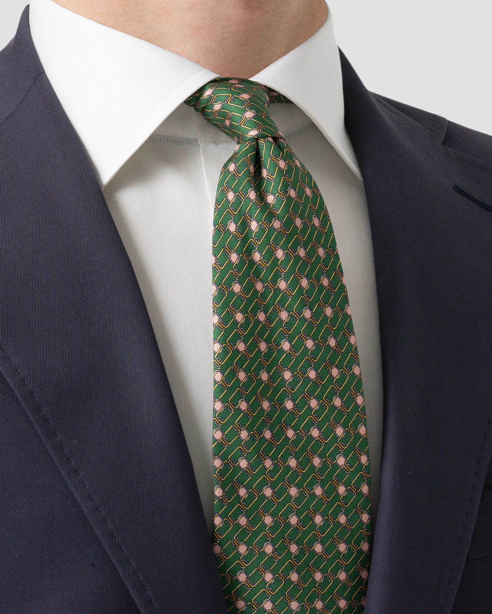 Eton - dark green chain tie