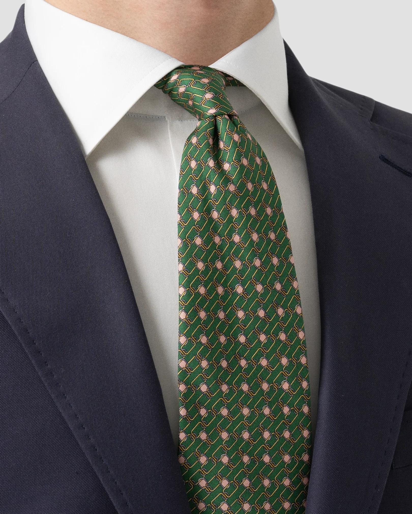 Eton - dark green chain tie