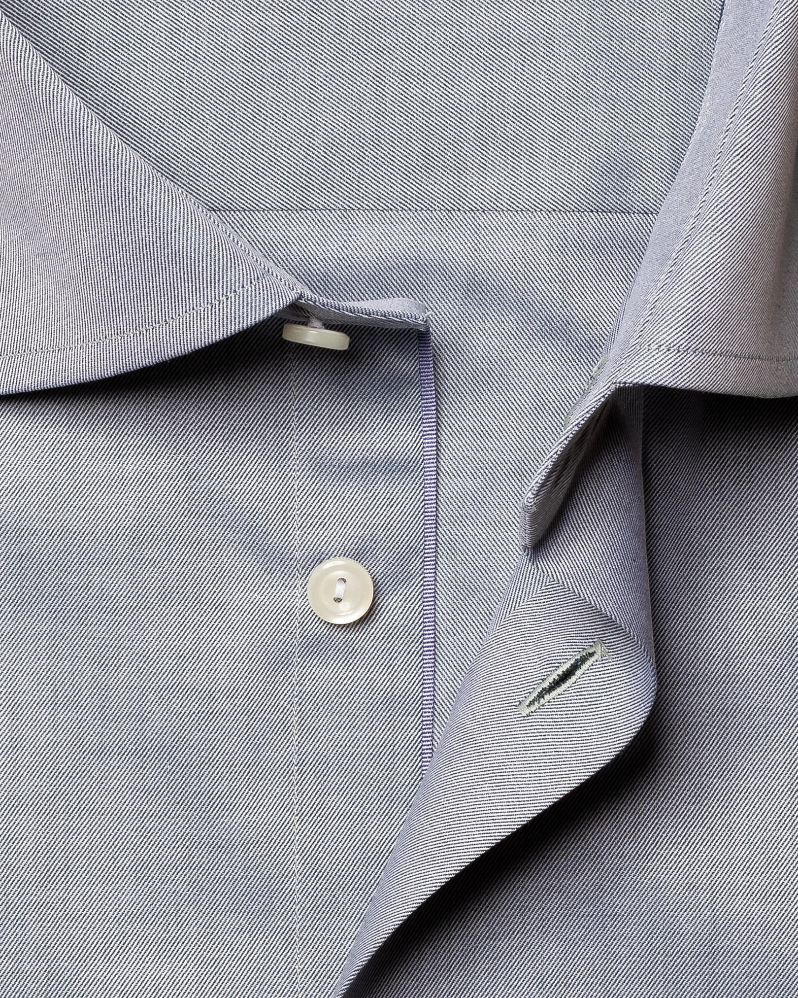 Eton - green melange signature twill shirt