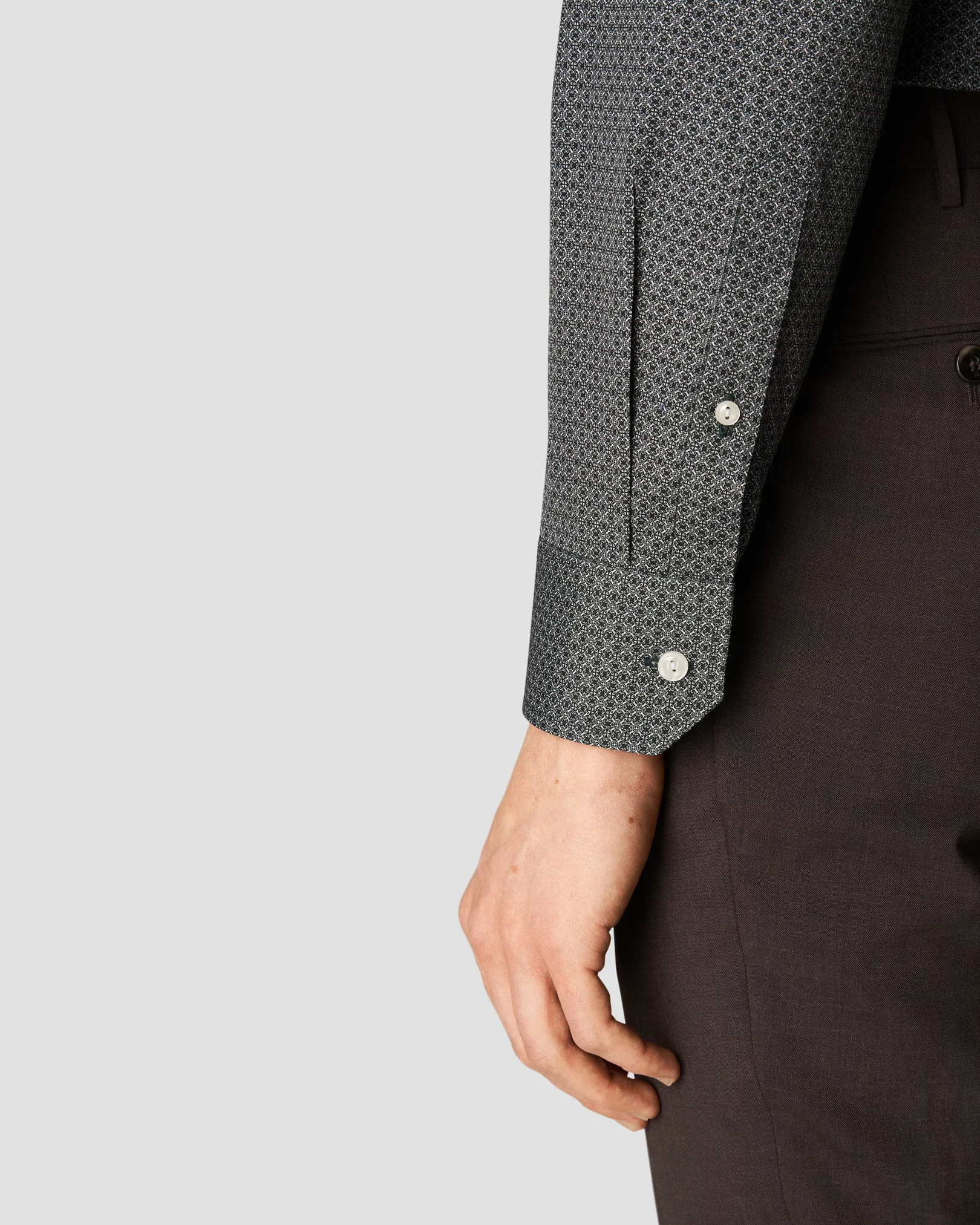 Eton - black poplin cut away single slim