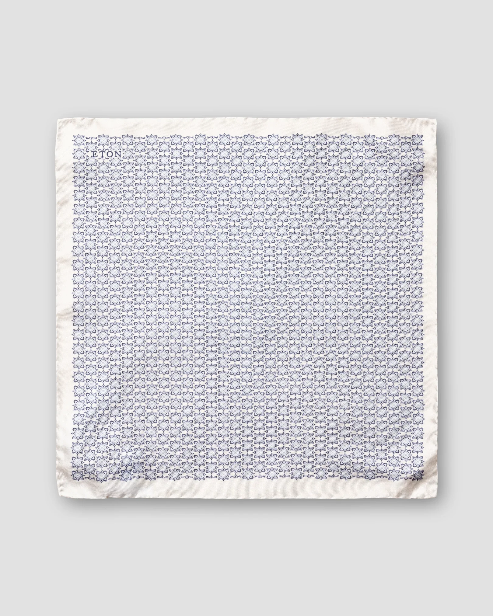 Eton - white silk weave pocket square