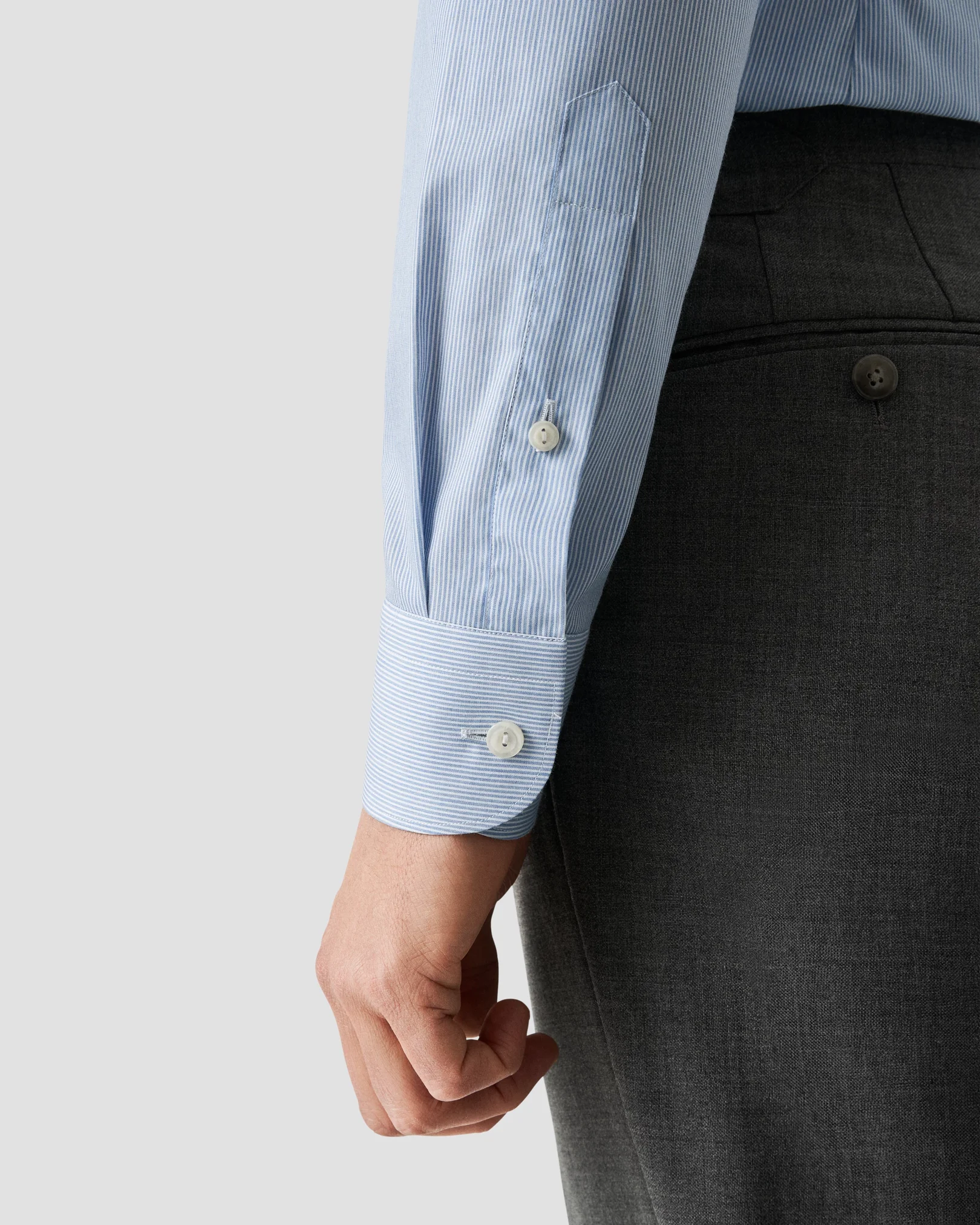 Eton - striped fine twill shirt