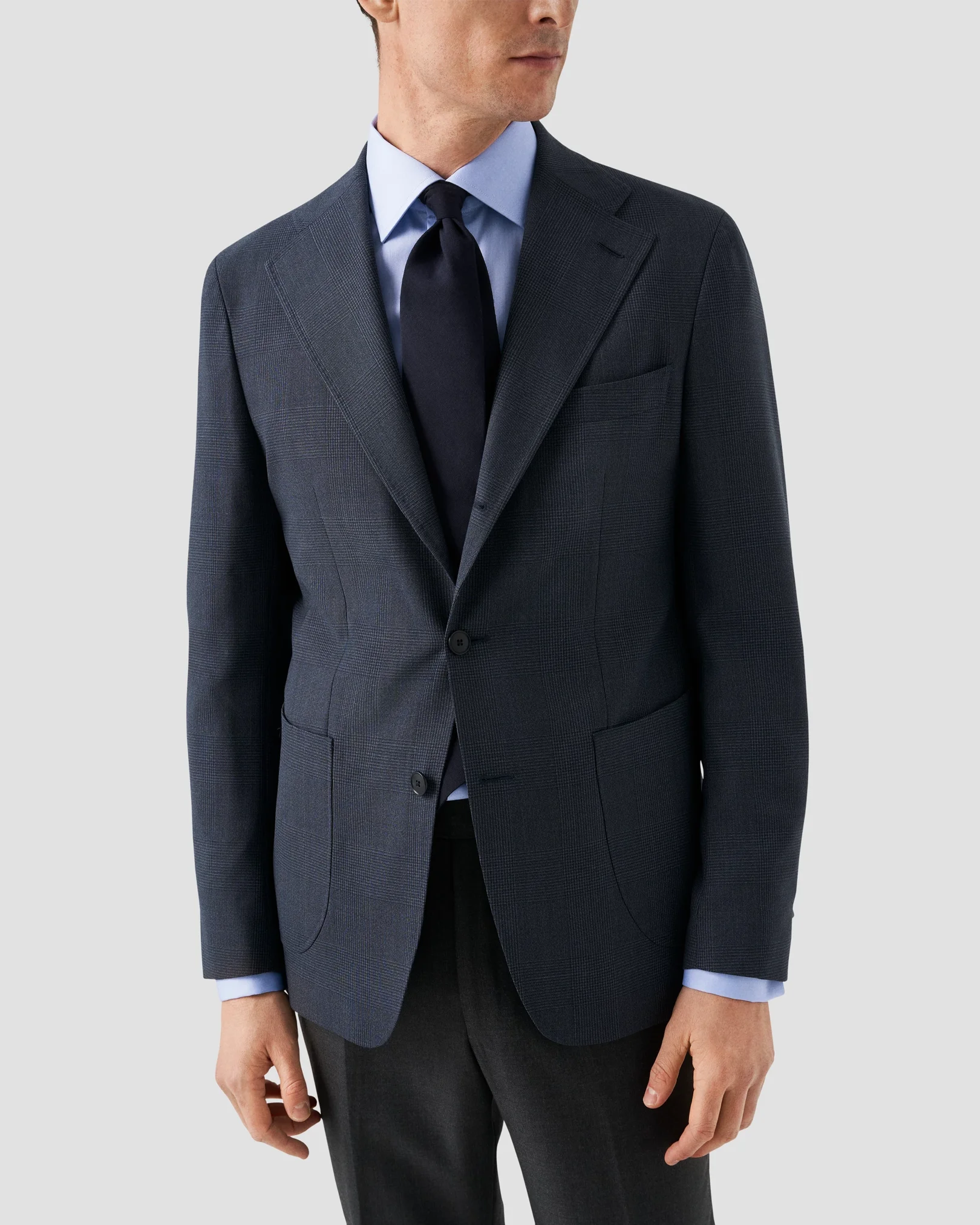 Eton - light blue french cuff shirt