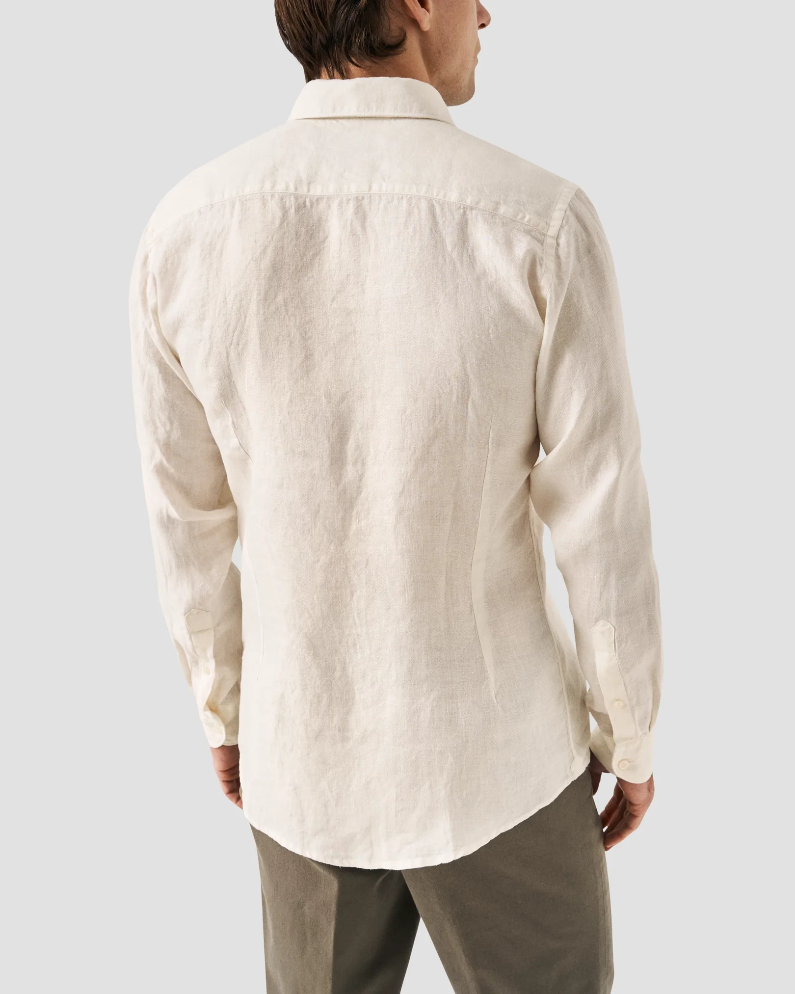 Eton - white linen wide spread shirt