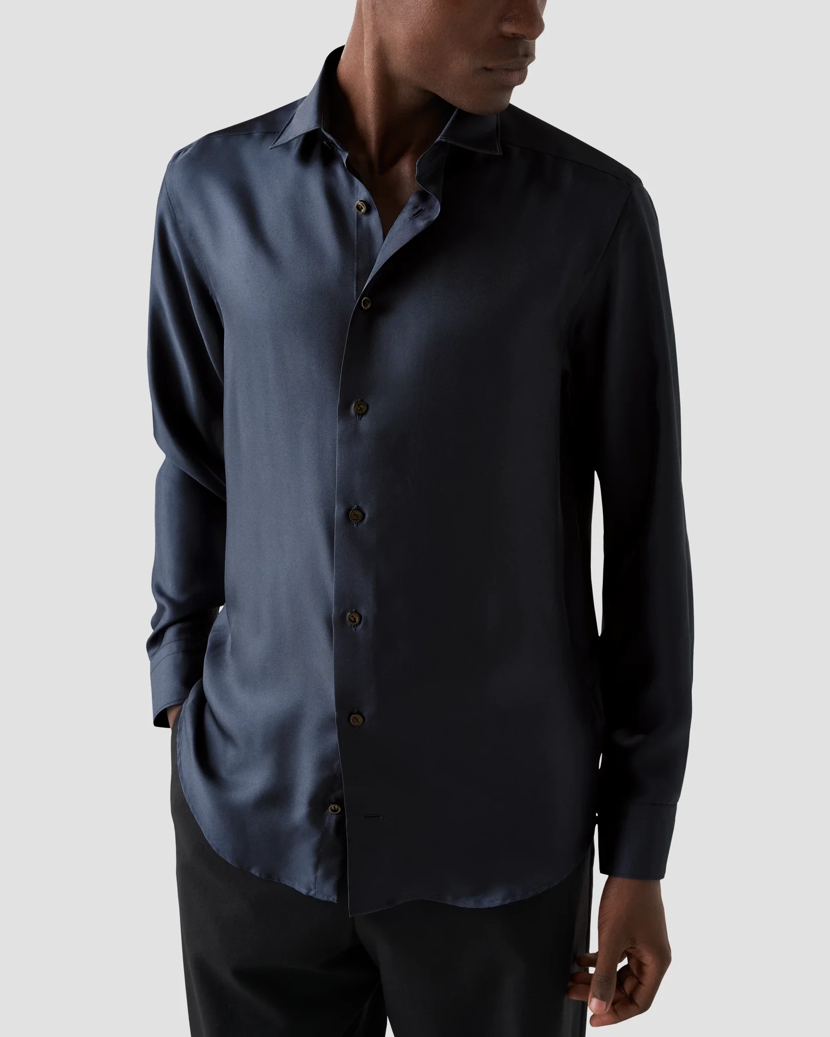 Eton - navy blue silk
