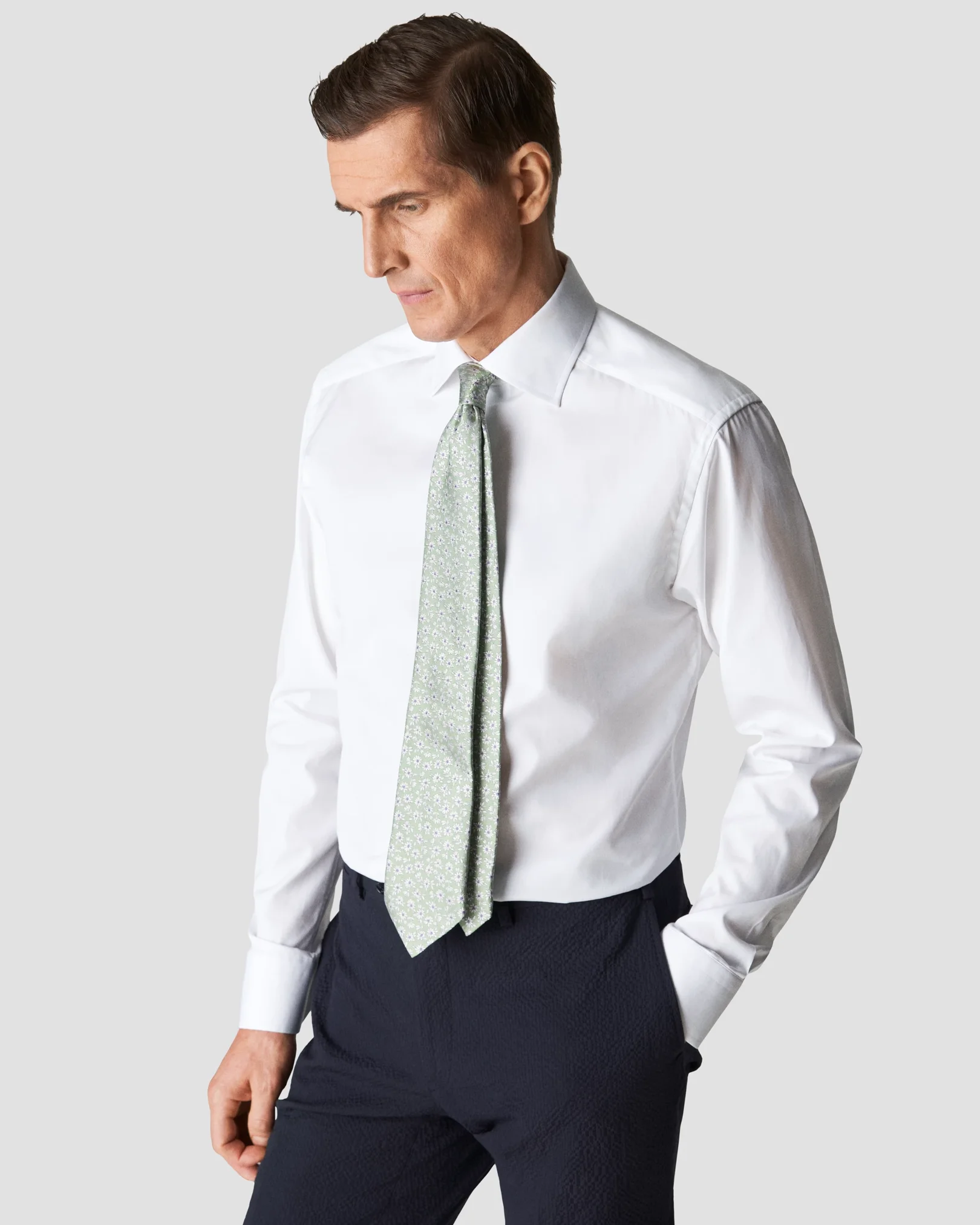 Eton - white plain weave