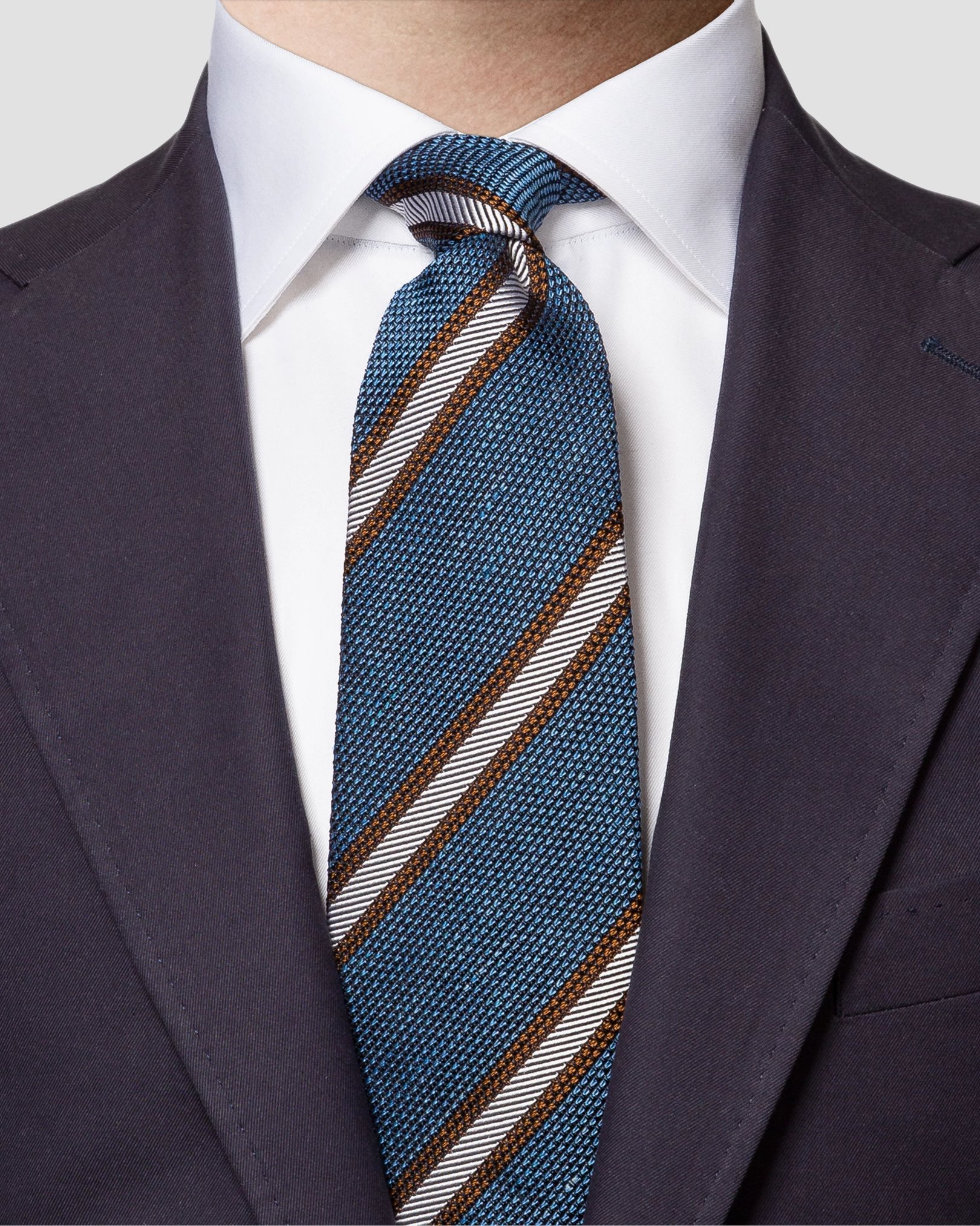 Eton - blue grenadine tie