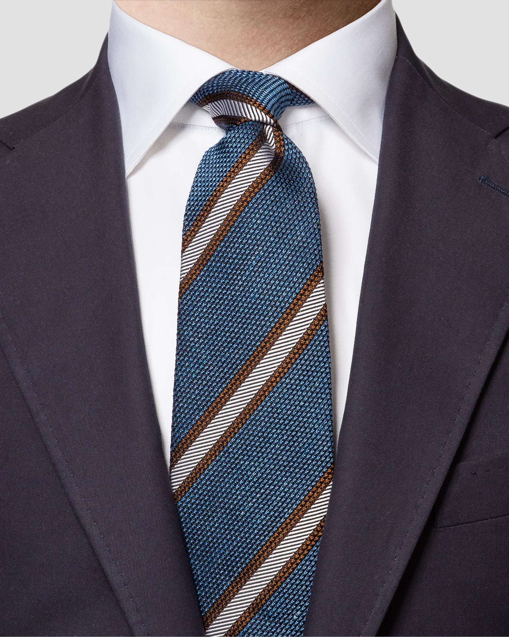 Eton - blue grenadine tie