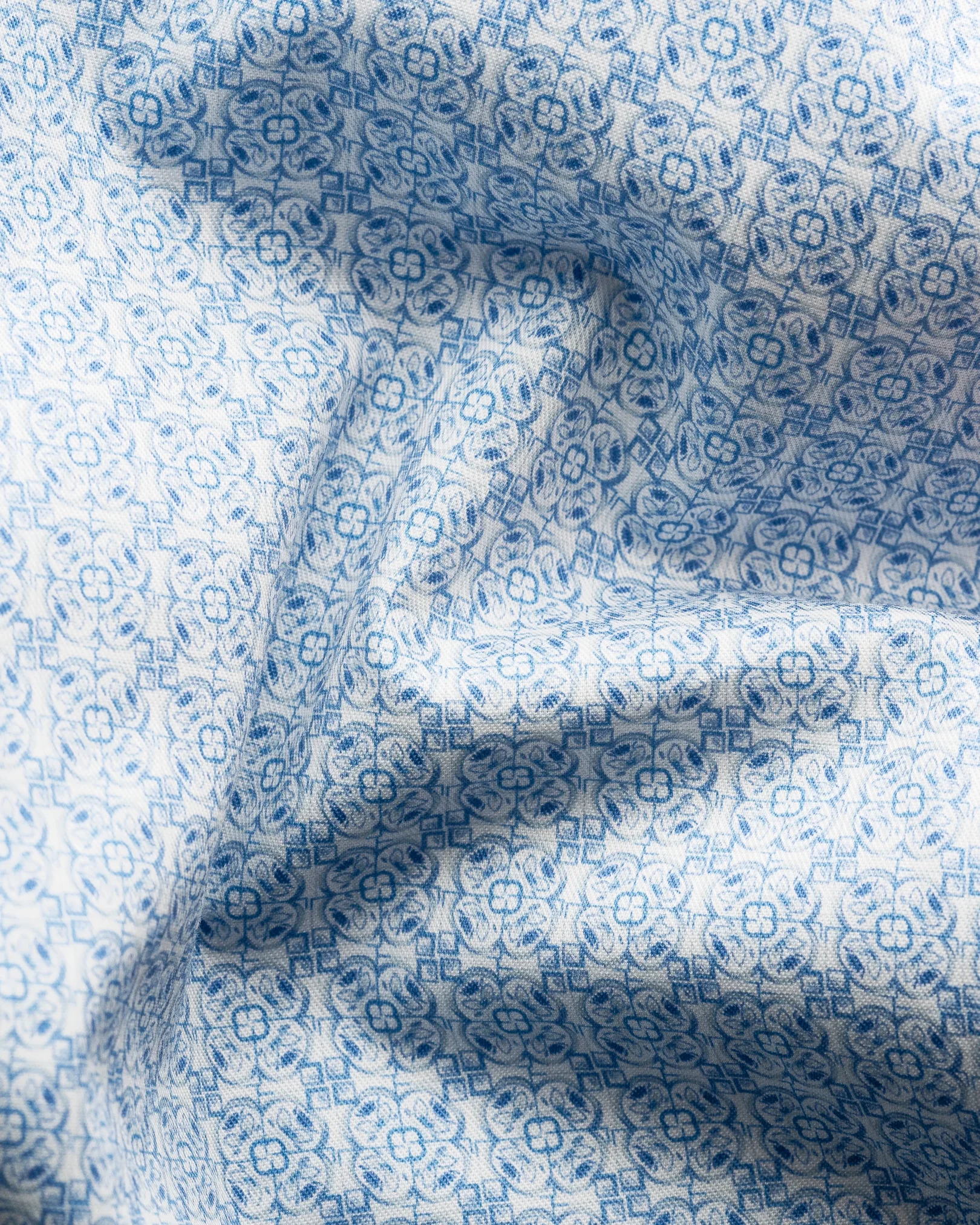 Eton - light blue geometric signature twillshirt