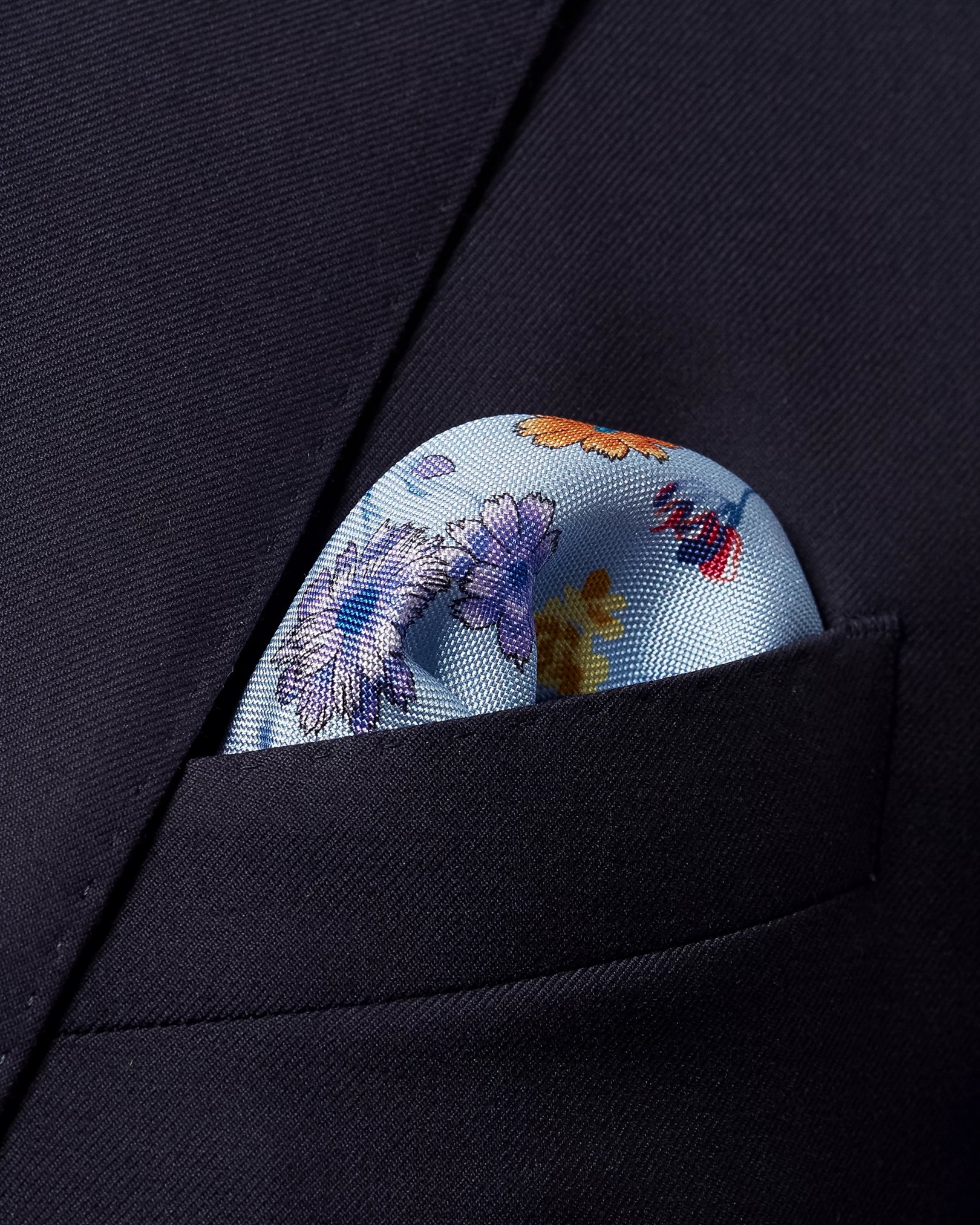 Eton - blue bouquet pocket square