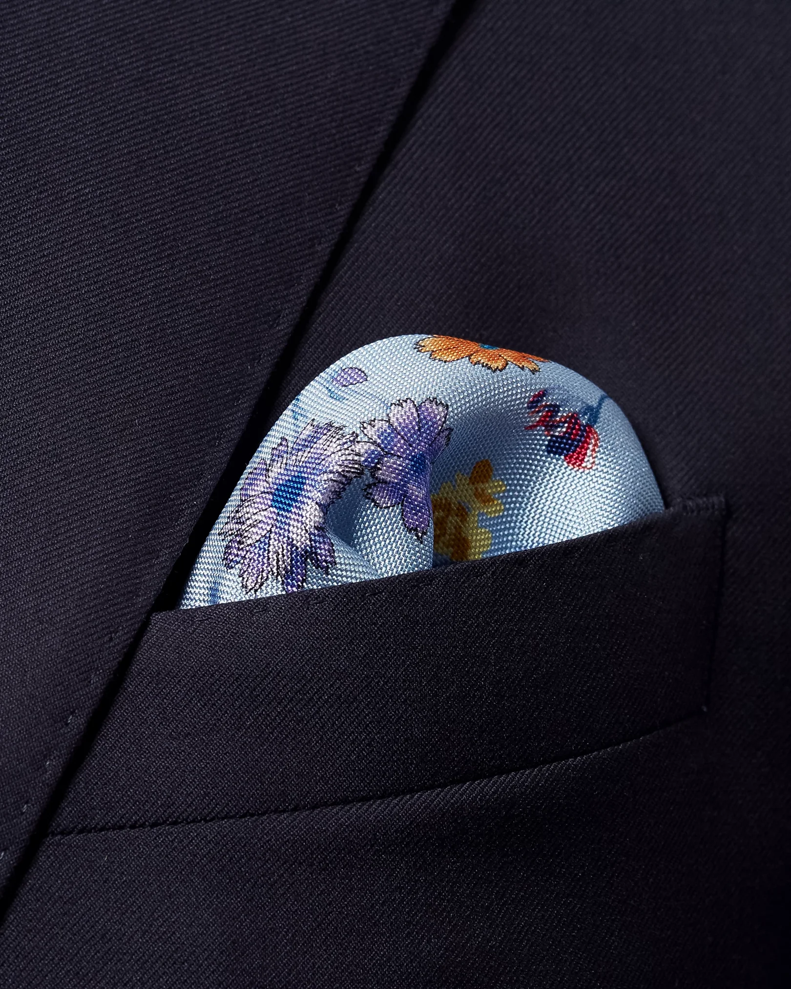 Eton - blue bouquet pocket square