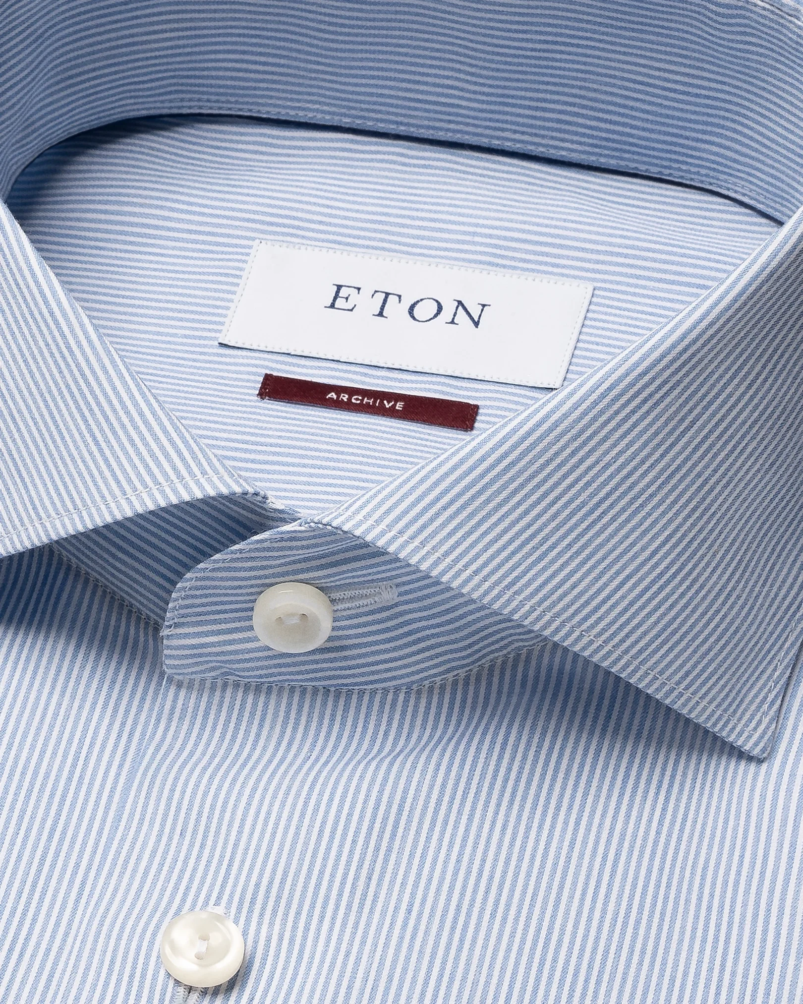 Eton - striped fine twill shirt