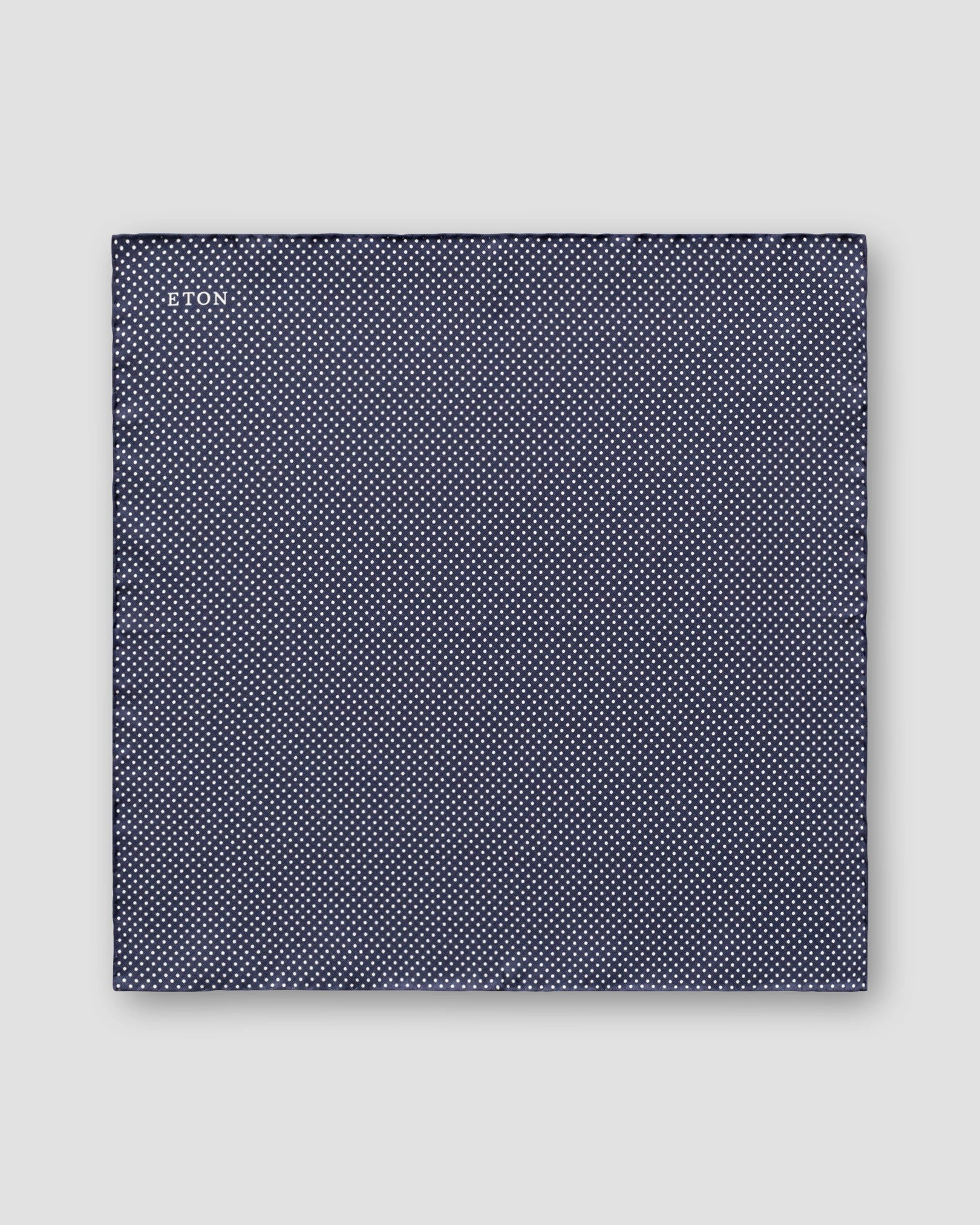 Eton - navy polka dots silk pocket square