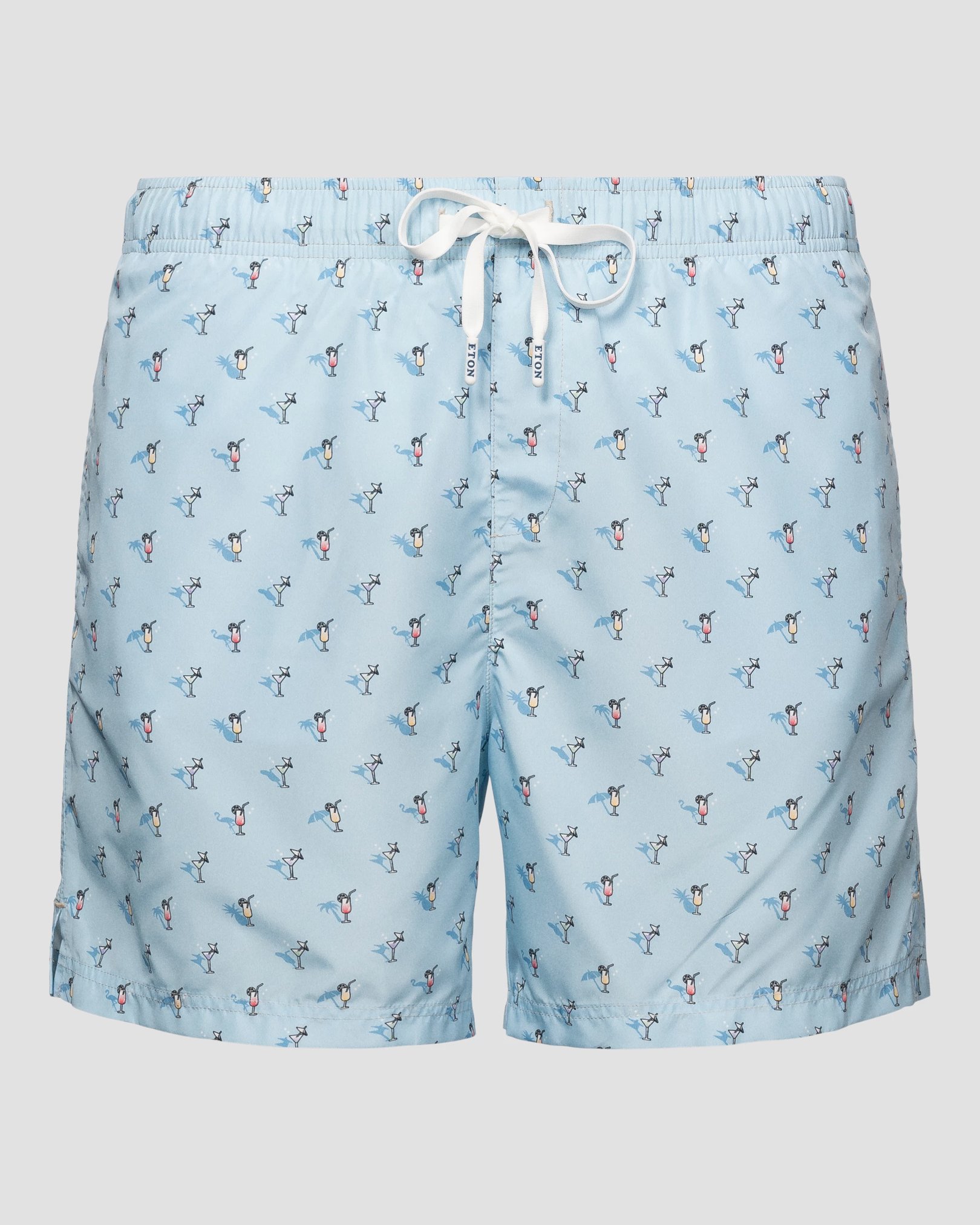 Eton - light blue drink printed swimshorts