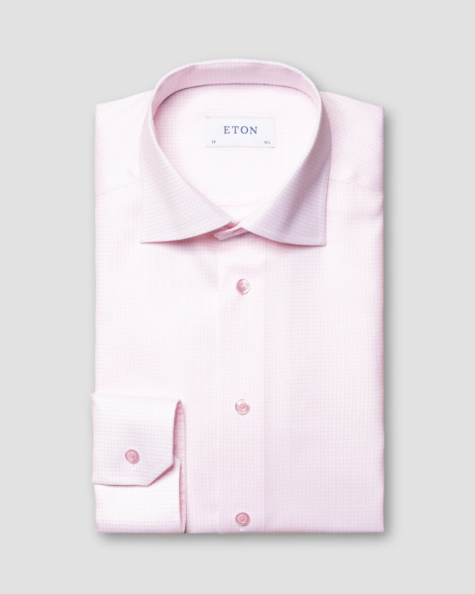 Eton - pink signature twill checked