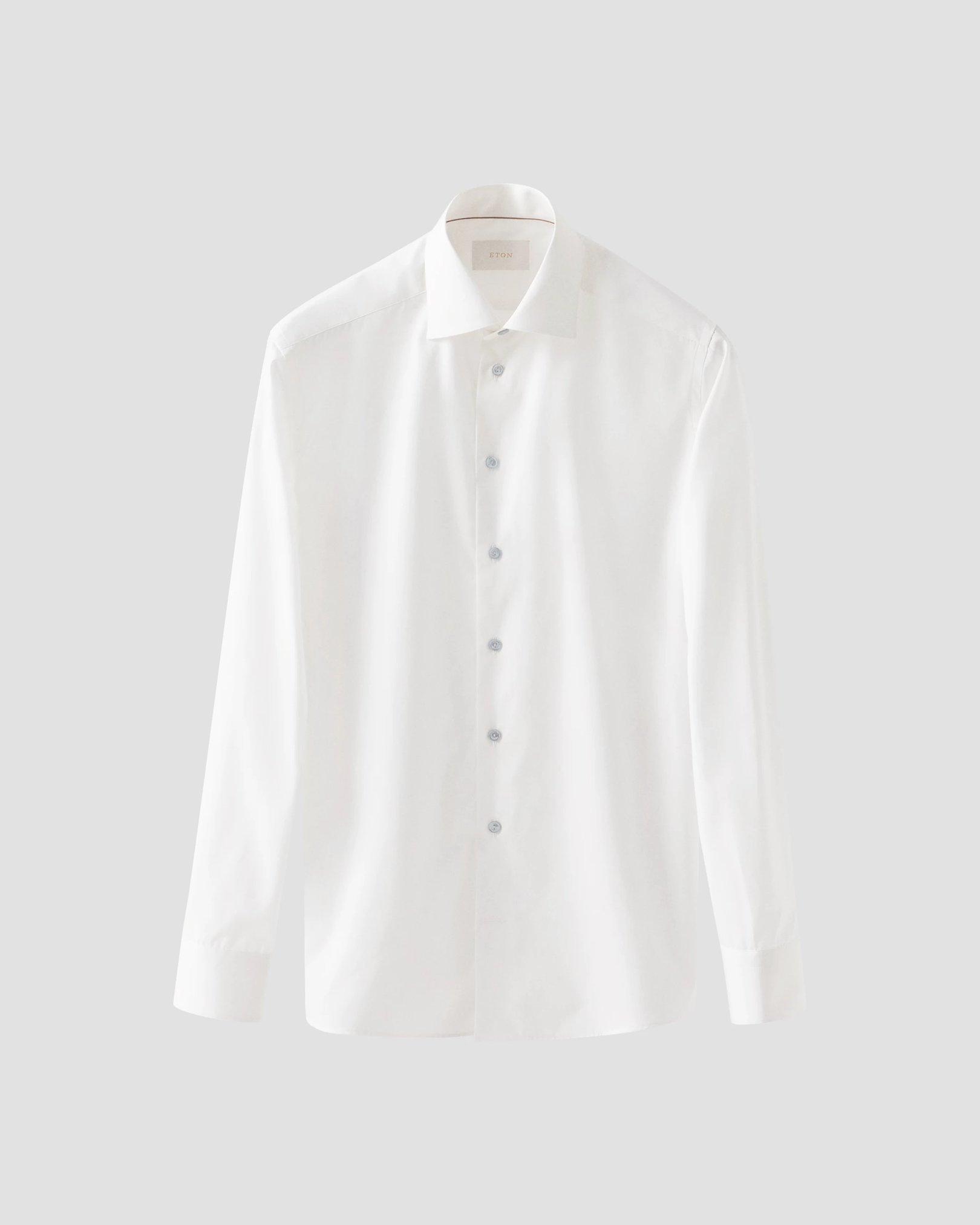 Eton - white solid elevated poplin shirt