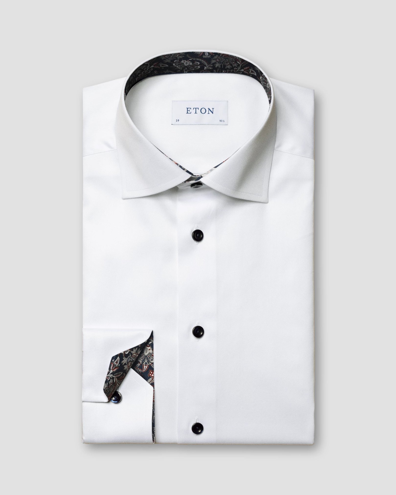 Eton - white signature twill contrast shirt