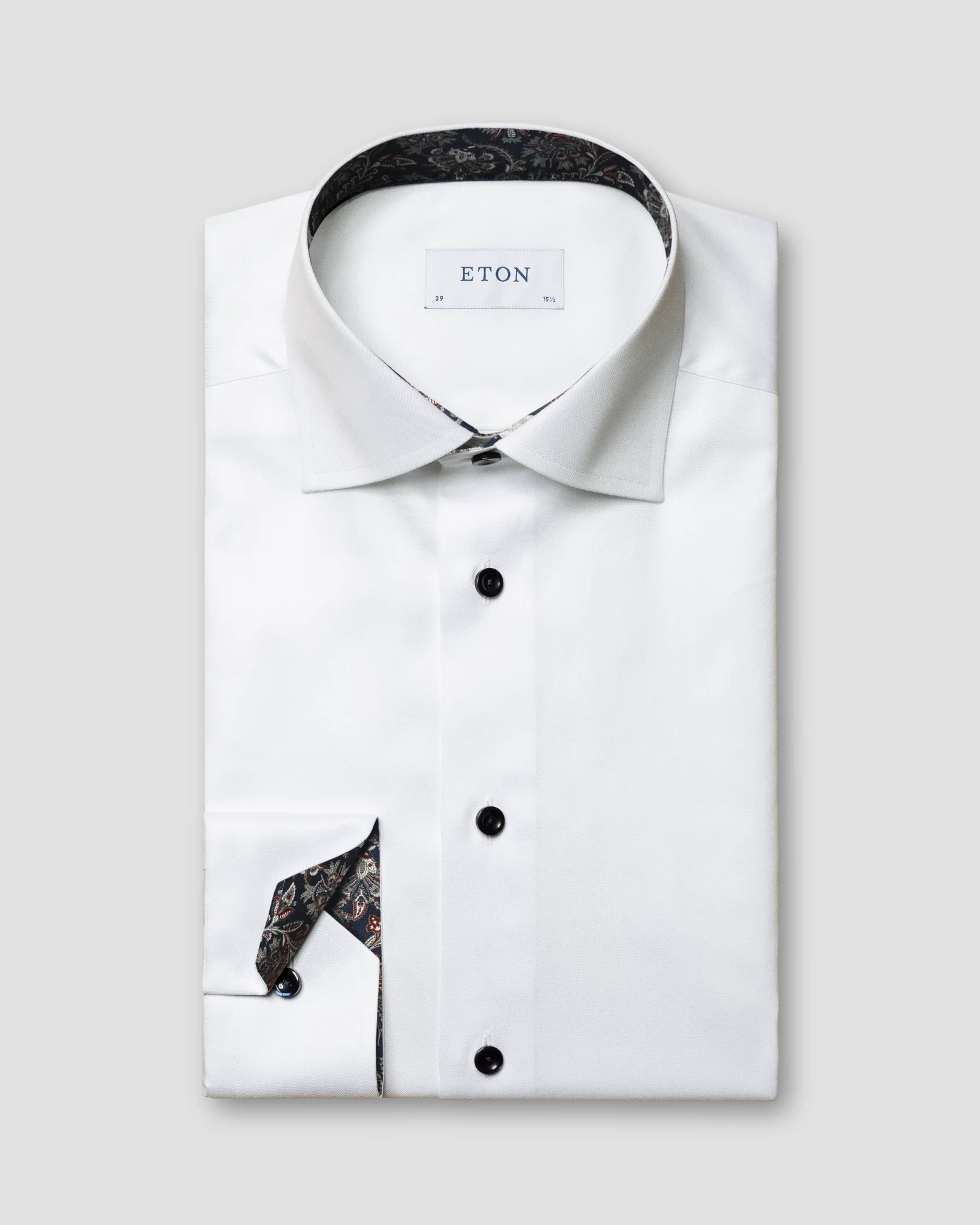 Eton - white signature twill contrast shirt
