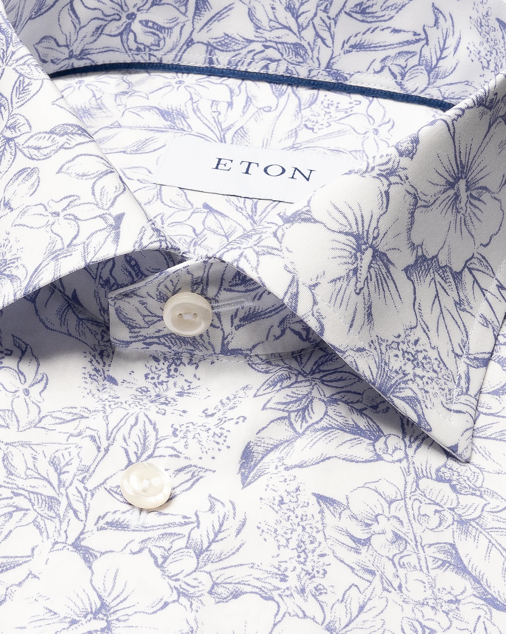 Eton - Floral Print Poplin Shirt