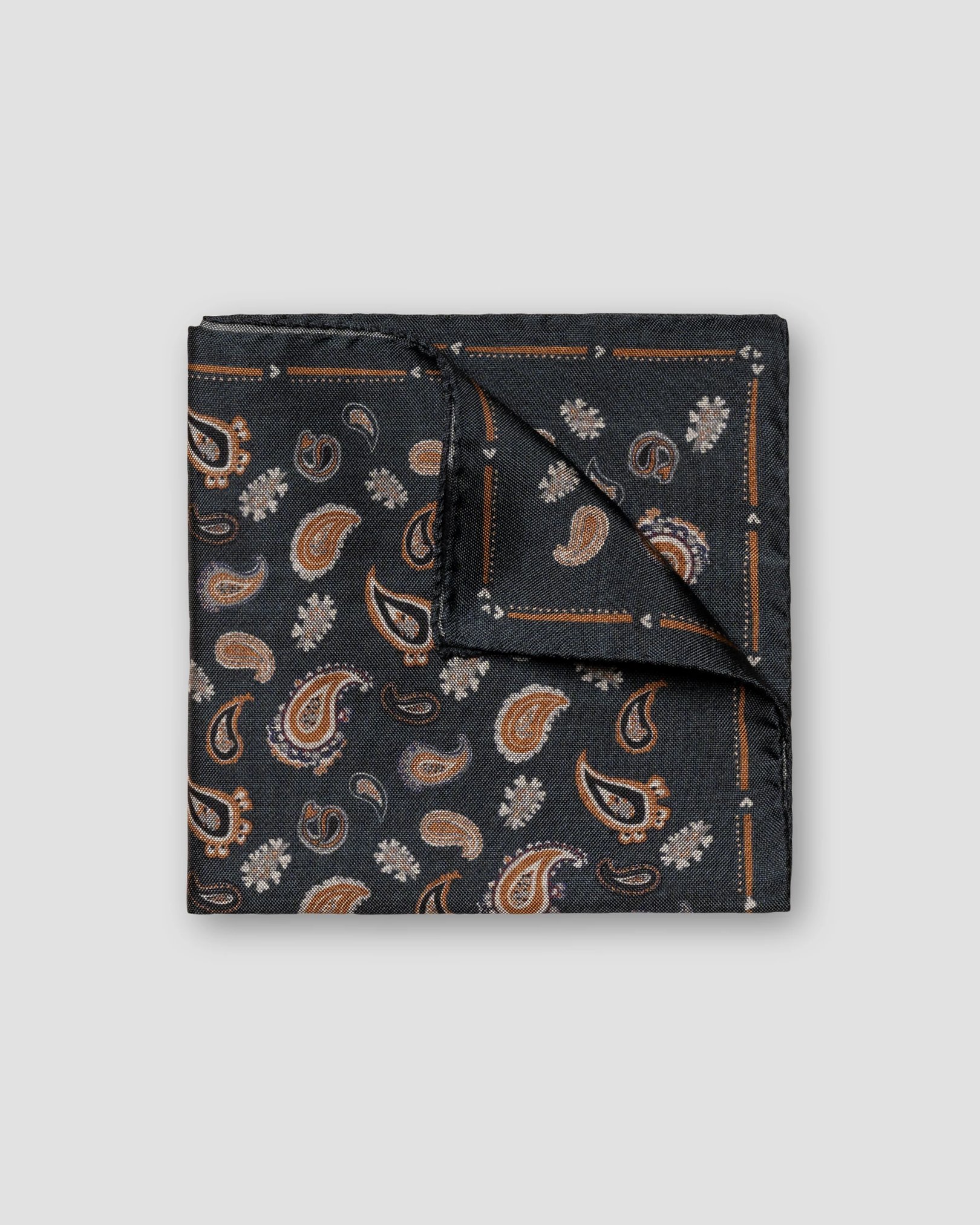 Eton - dark grey pocket square