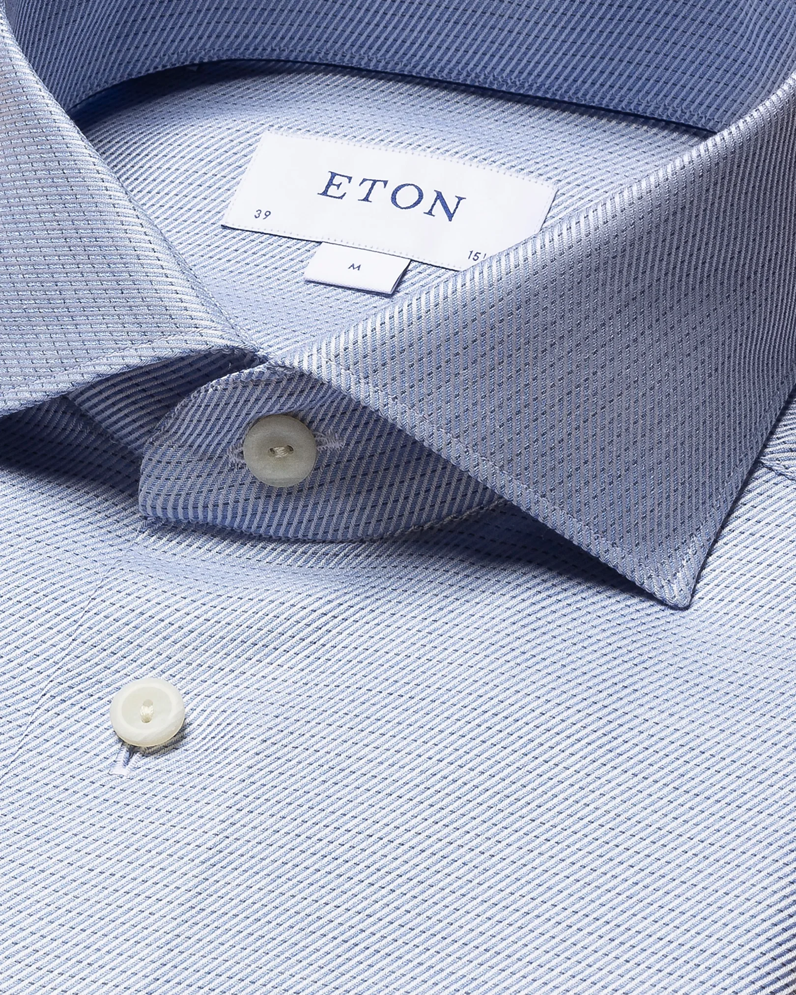Eton - mid blue fine twill widespread