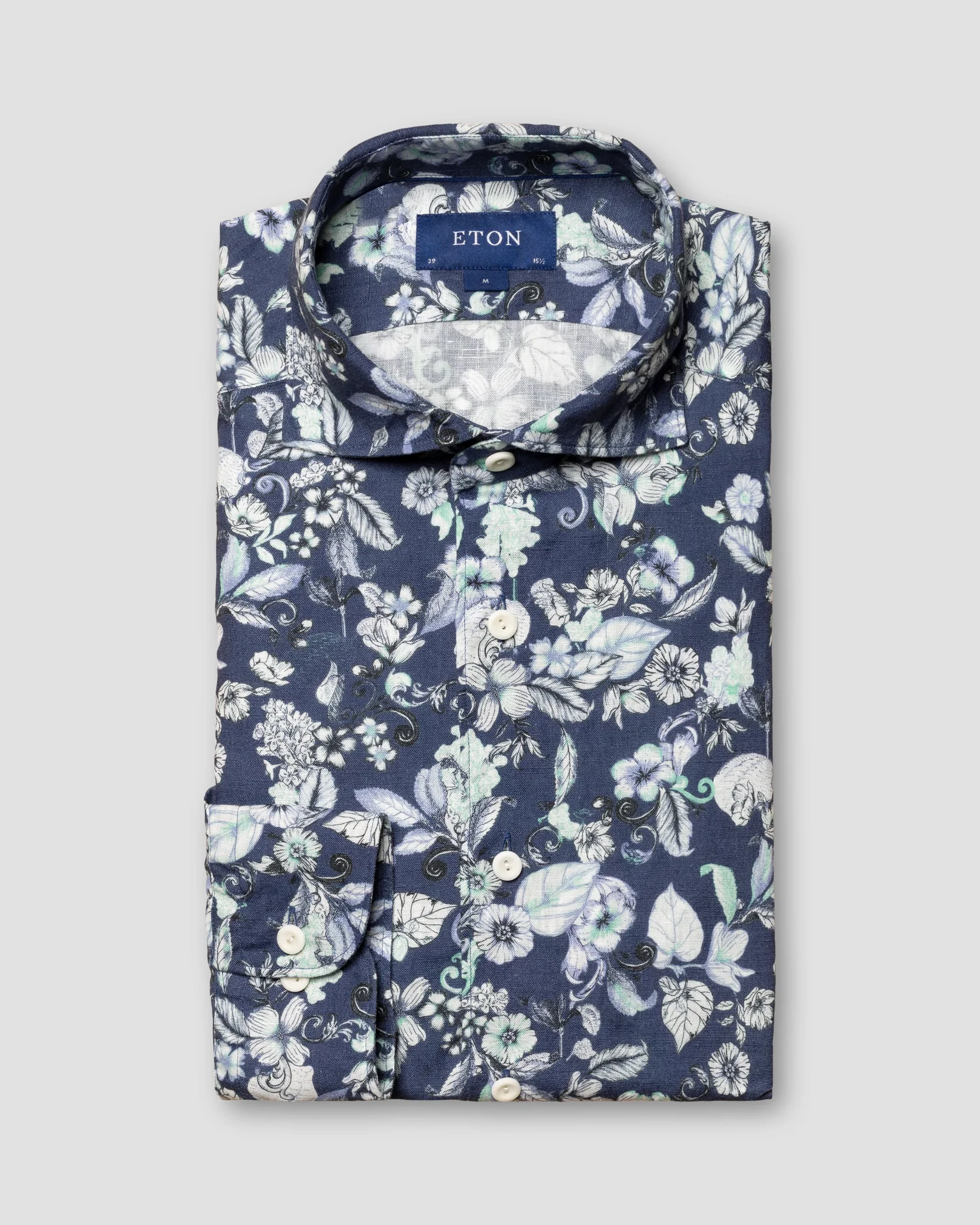 Eton - navy blue linen high summer