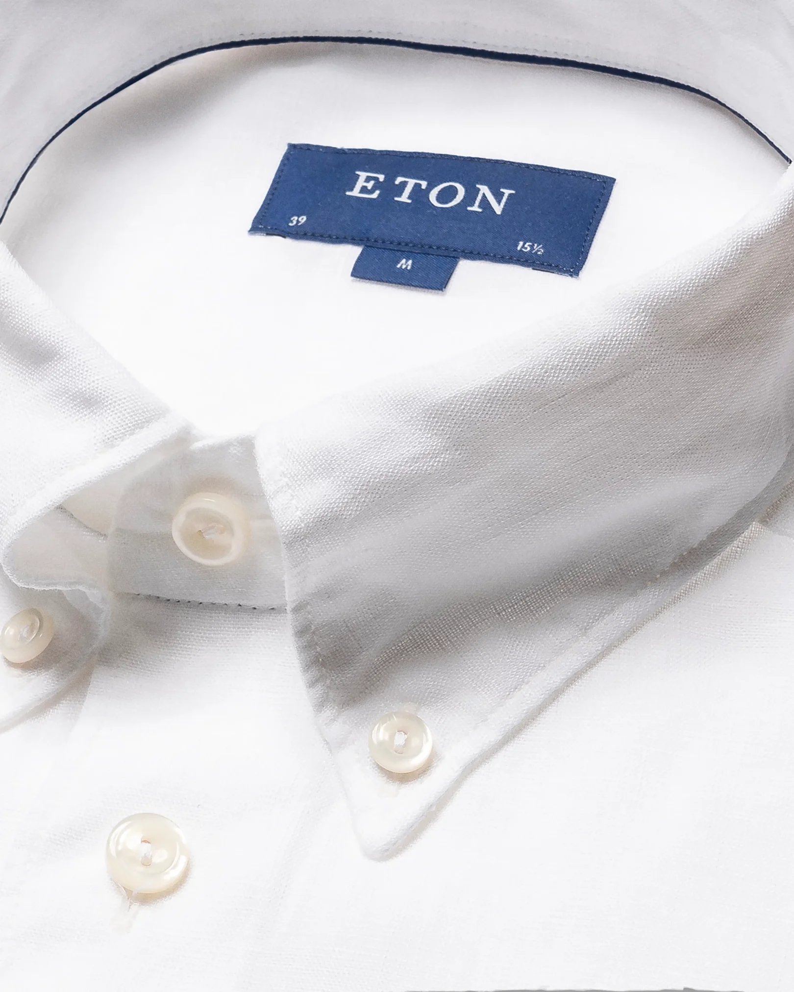 Eton - white linen button down collar