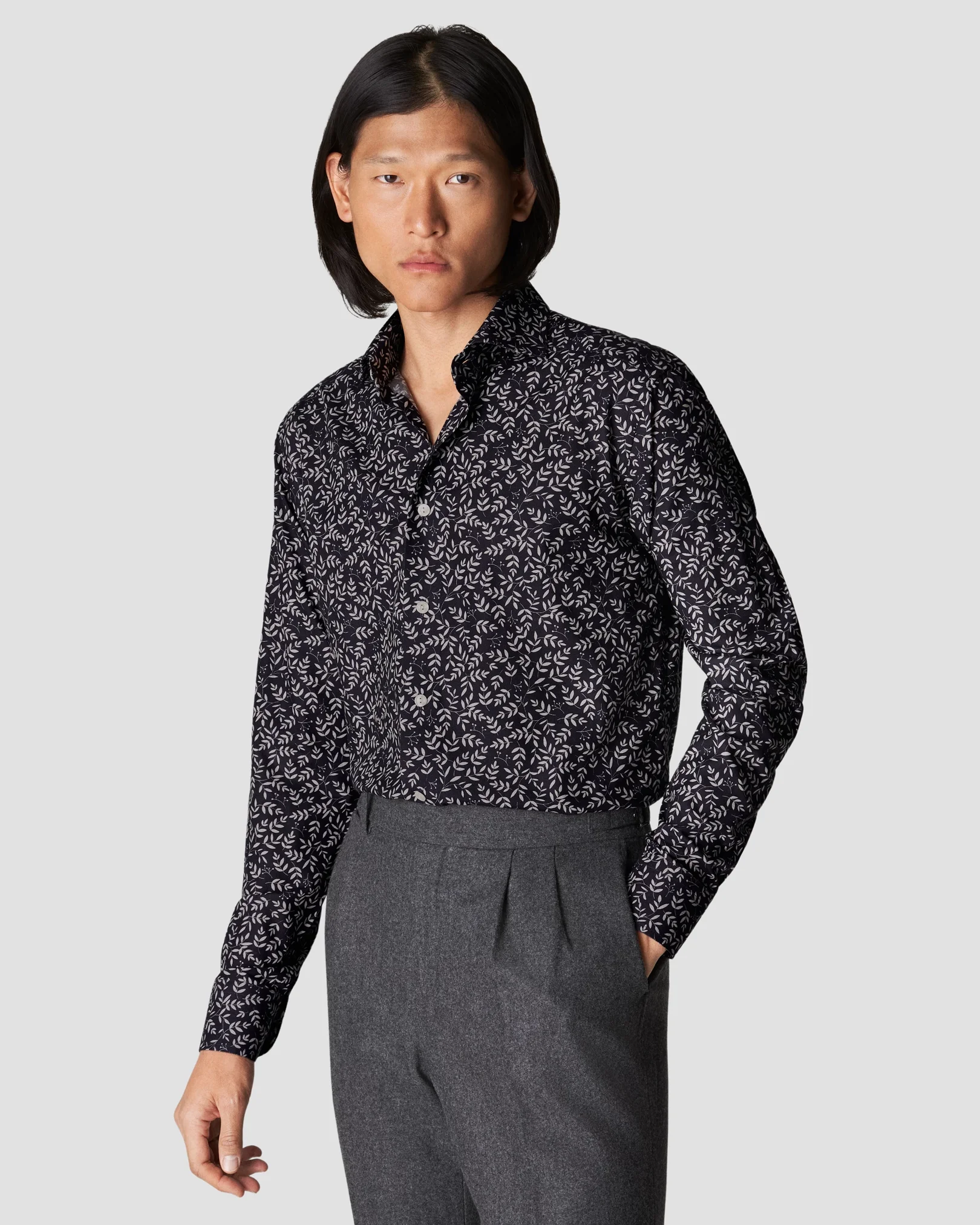Eton - dark blue fine twill widespread