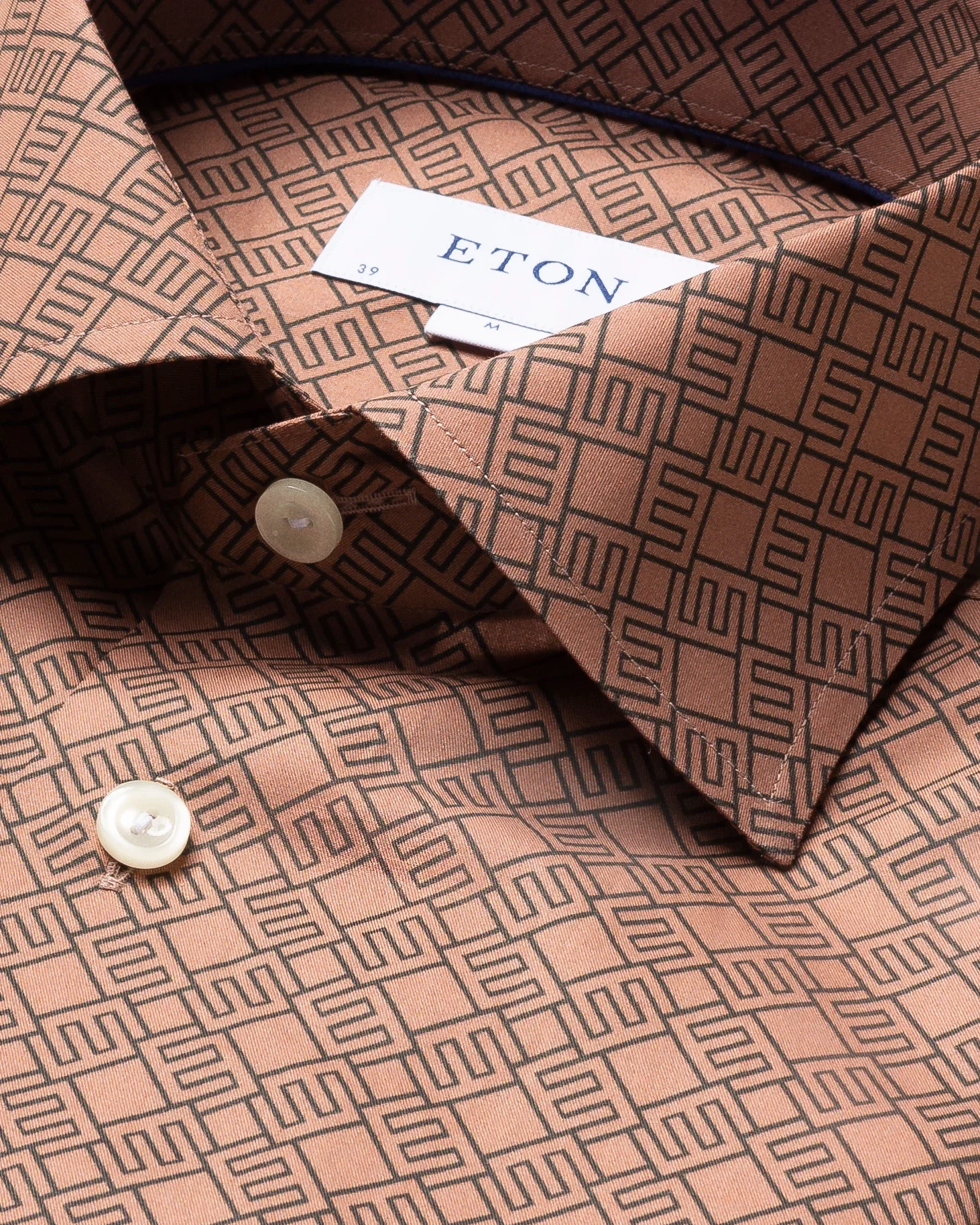 Eton - nougat double e logo shirt