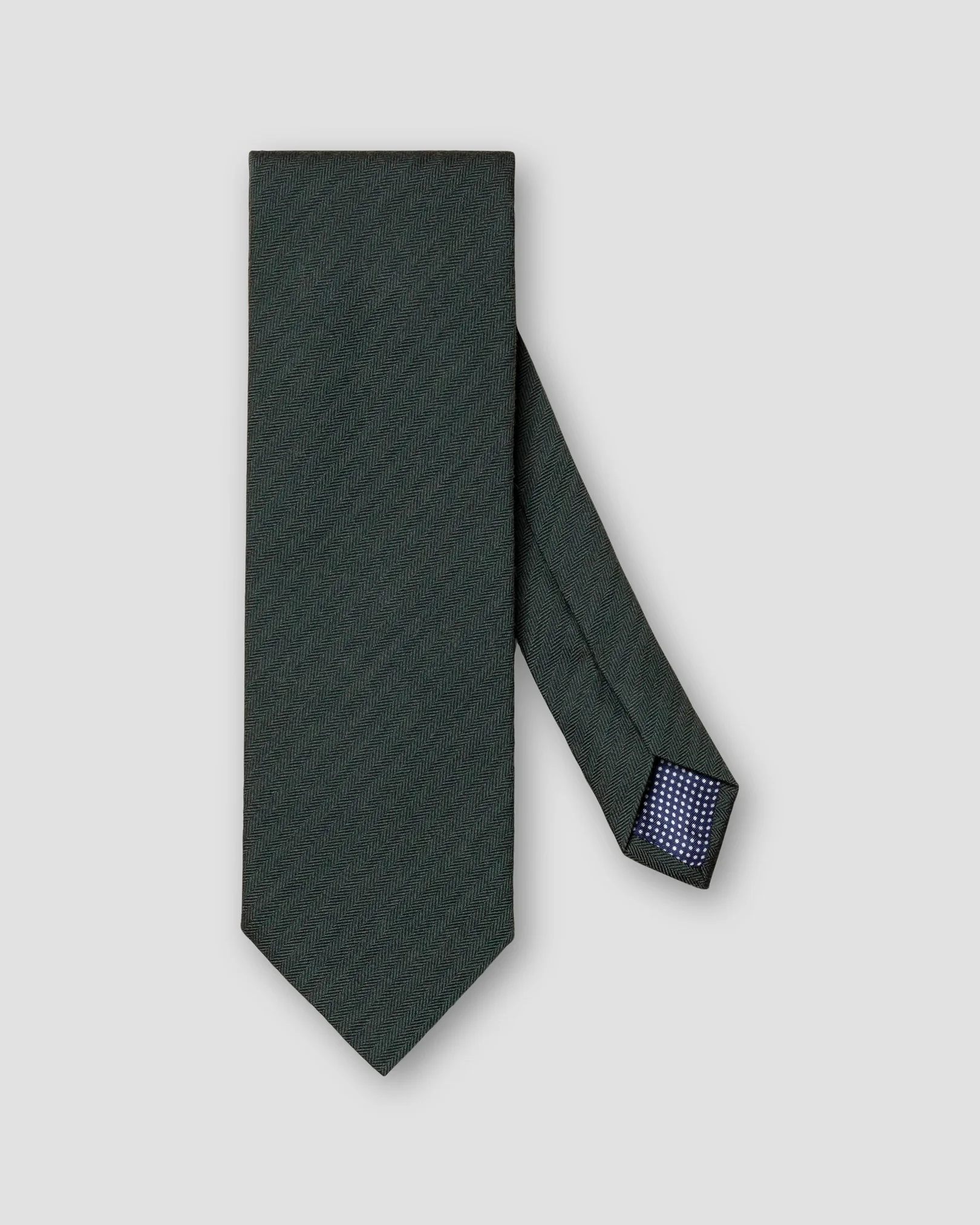 Eton - dark green herringbone tie