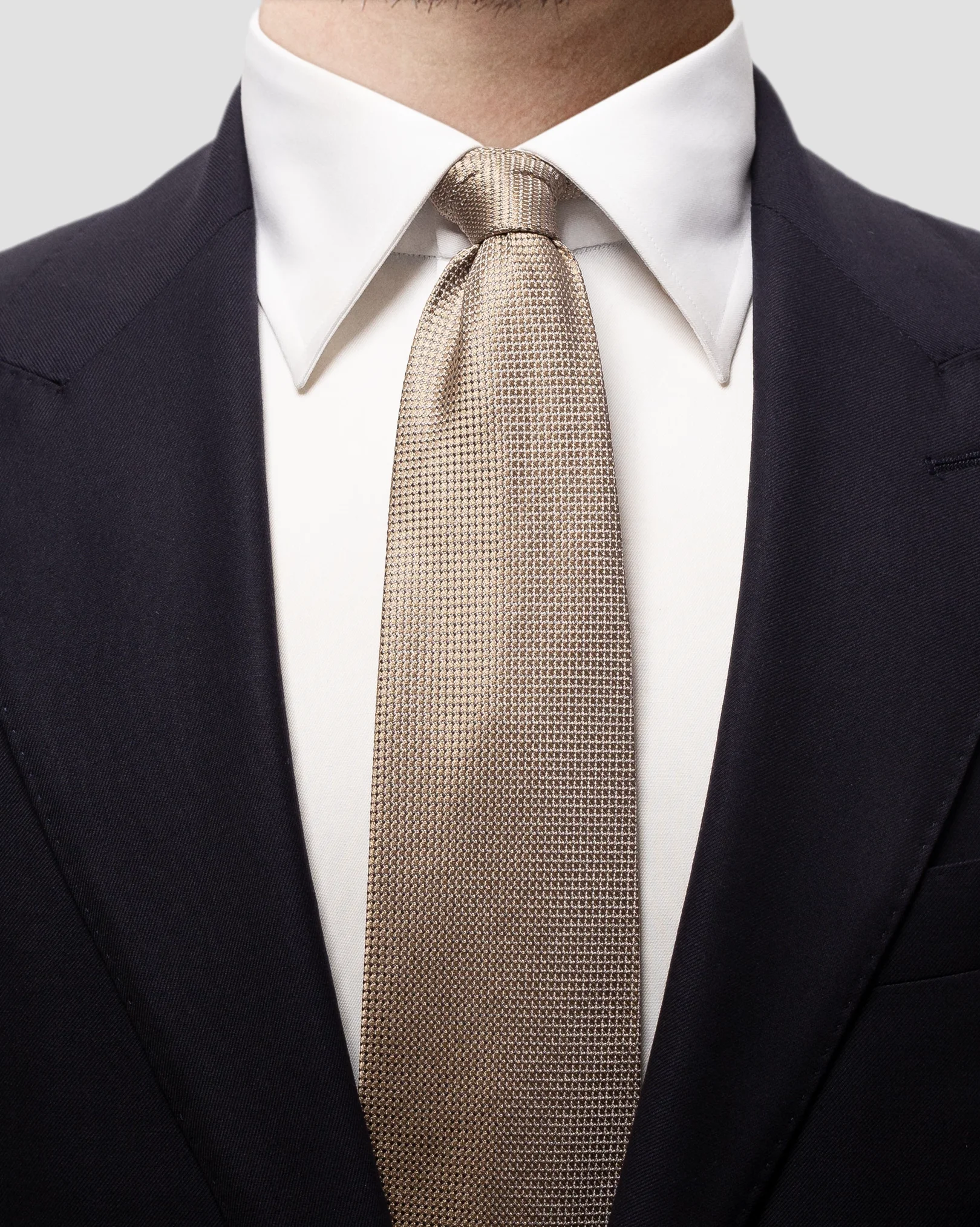 Eton - beige silk tie