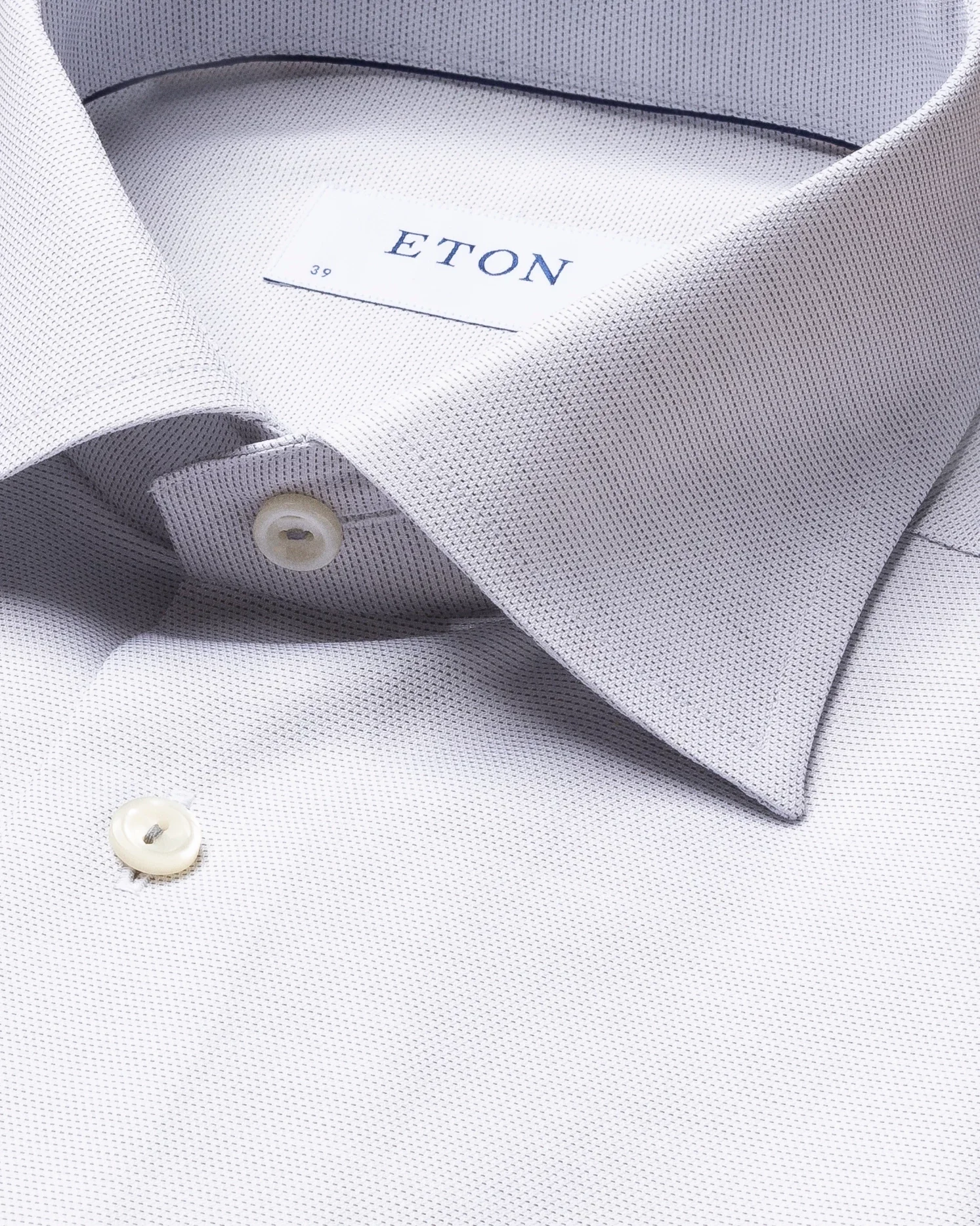 Eton - gray pin dot shirt cut away single contemporary