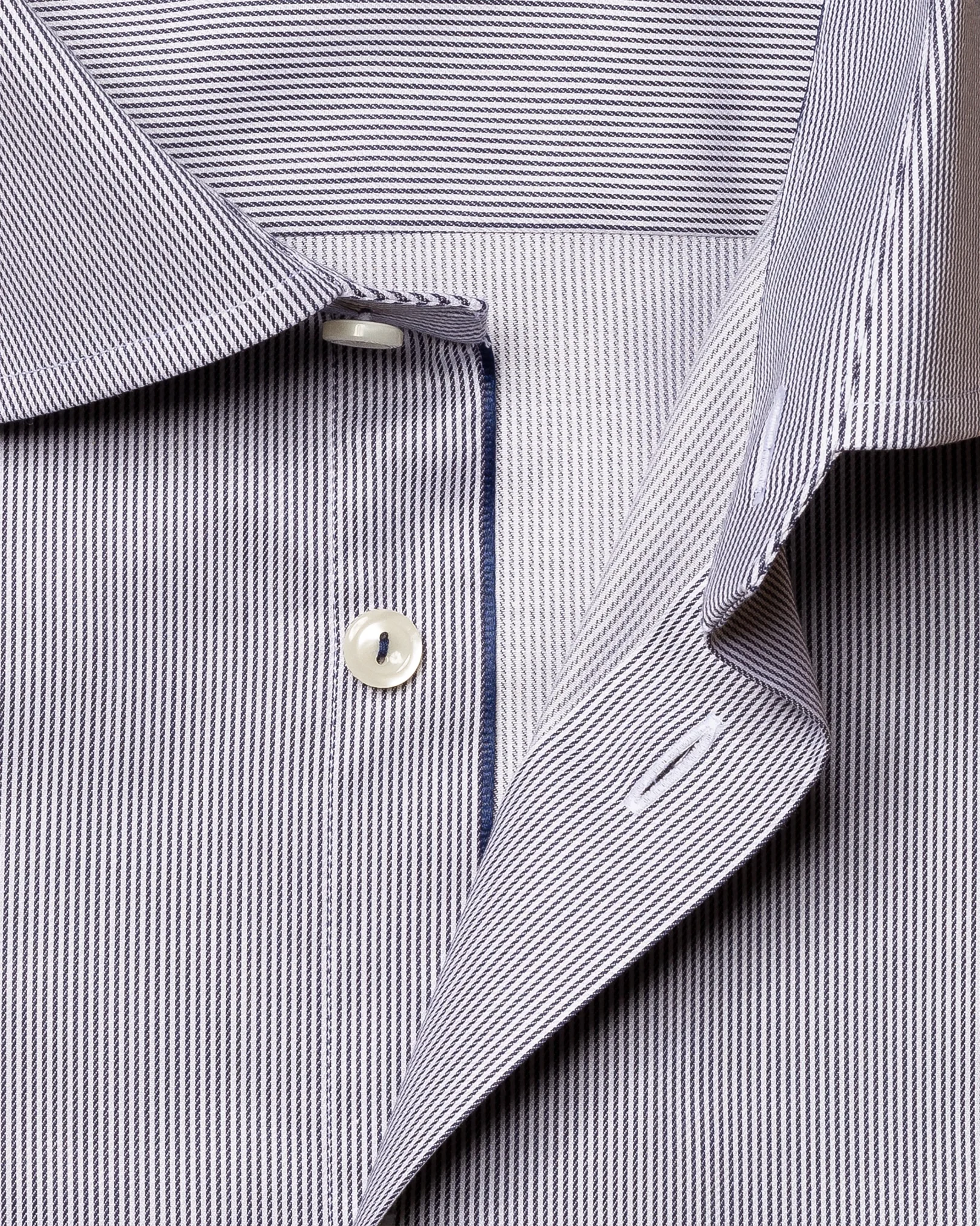 Eton - blue striped stretch twill shirt extra long sleeves