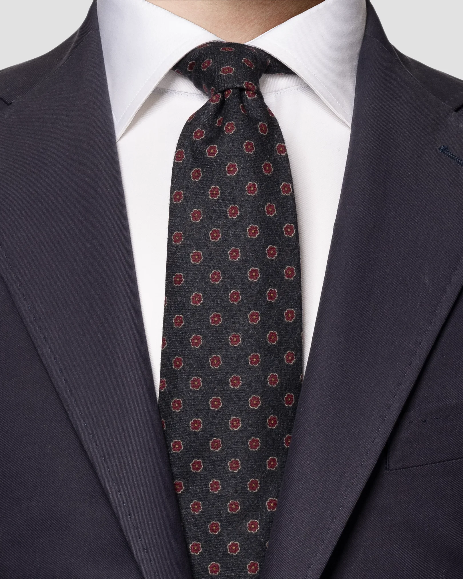 Eton - dark grey wool tie