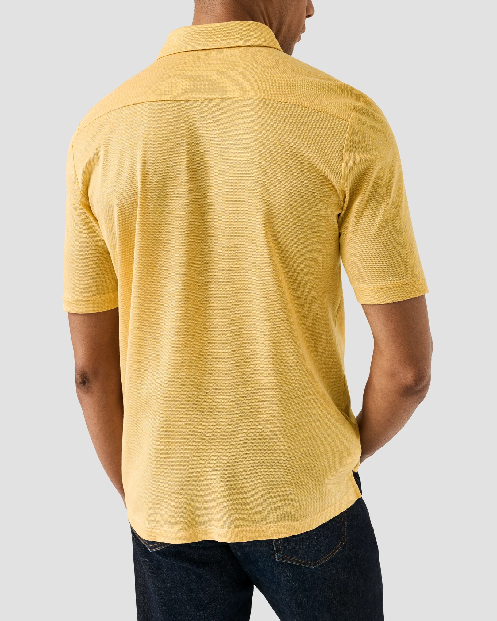 Eton - filo di scozia oxford polo shirt yellow filo di scozia oxford polo shirt